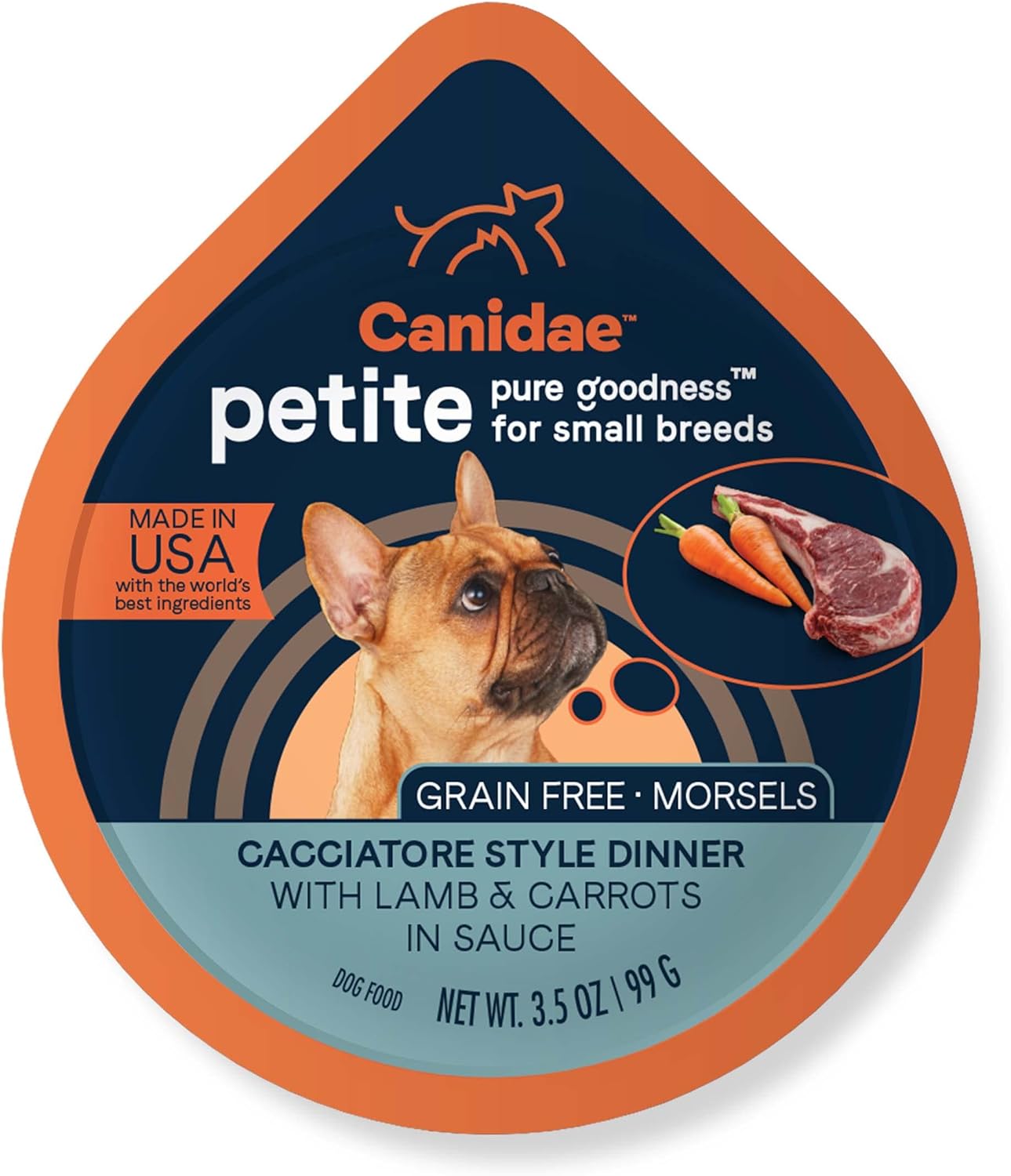 Canidae Pure Petite Premium Wet Dog Food for Small Breeds, Minced with Beef & Carrots, 3.5 oz, (Case of 12) Grain Free