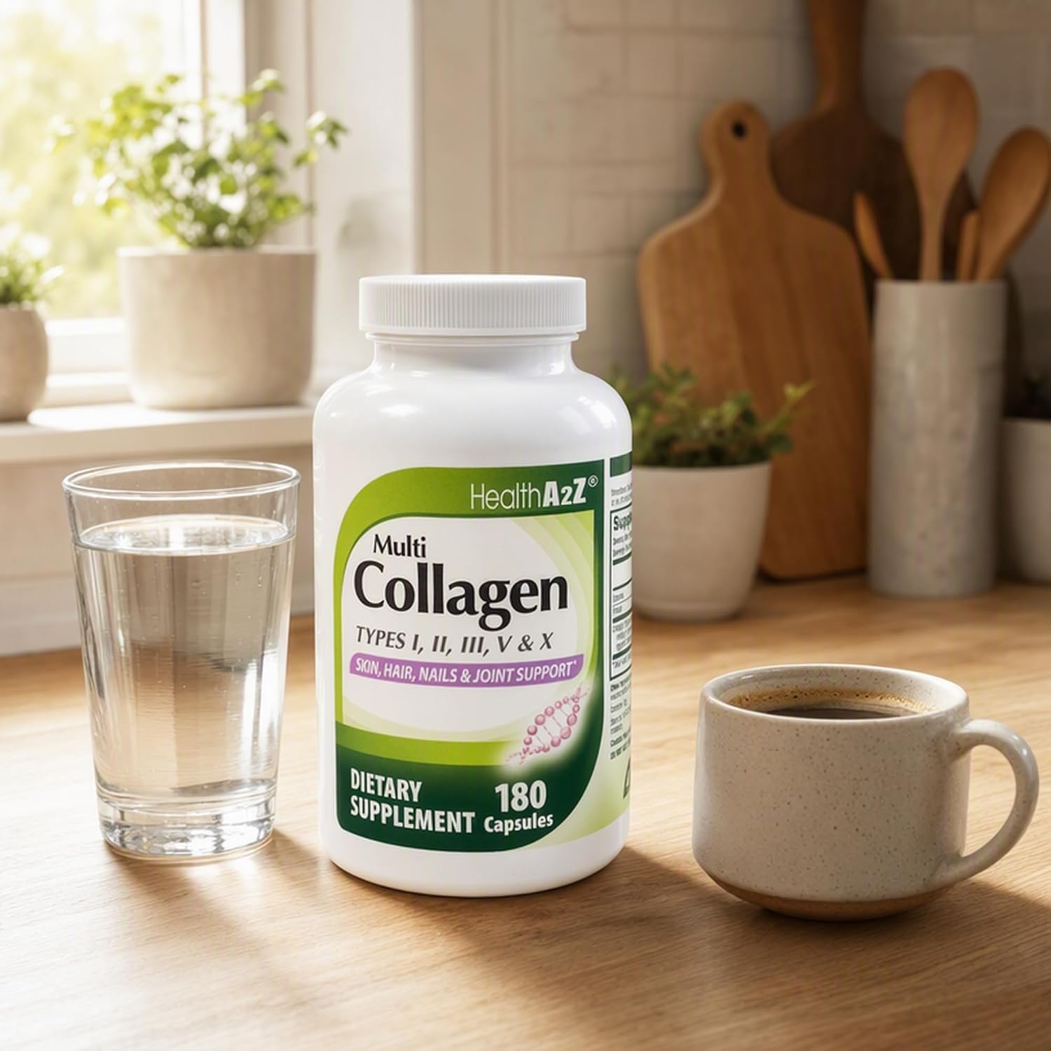 HealthA2Z Multi Collagen Pills 1735mg, 180 Capsules (60 Servings)