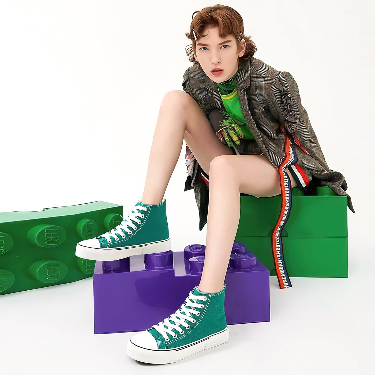 hash bubbie High Top Canvas Sneakers Fashion Walking Shoes