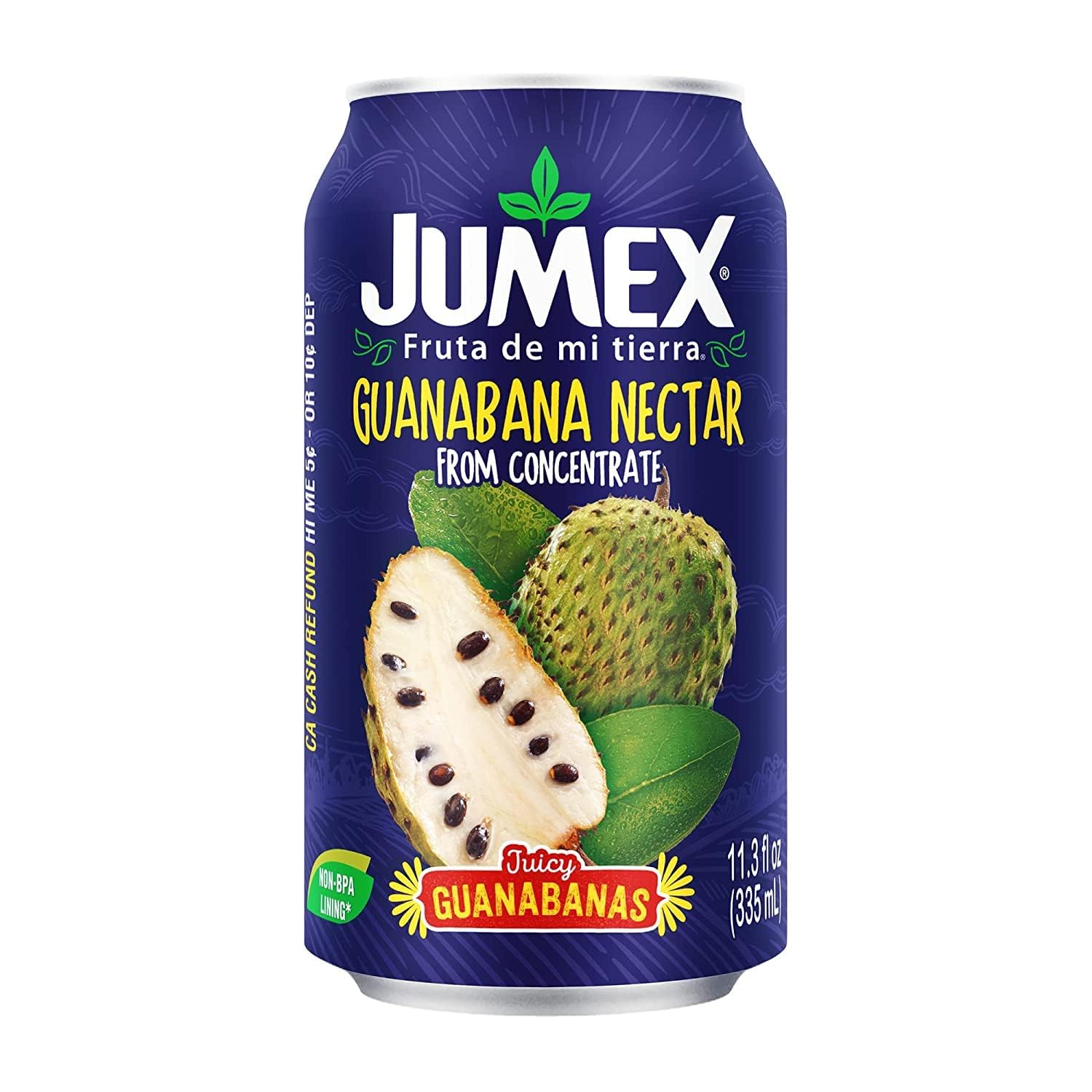 Jumex Mango Nectar Juice & Peach Nectar - Made with Fresh Fruit Puree - Tropical Fruit Juice Concentrate for Smoothie Mix, Cocktail Mixers & Kids Beverages - 11.3oz, 12 Pack Canned Drinks