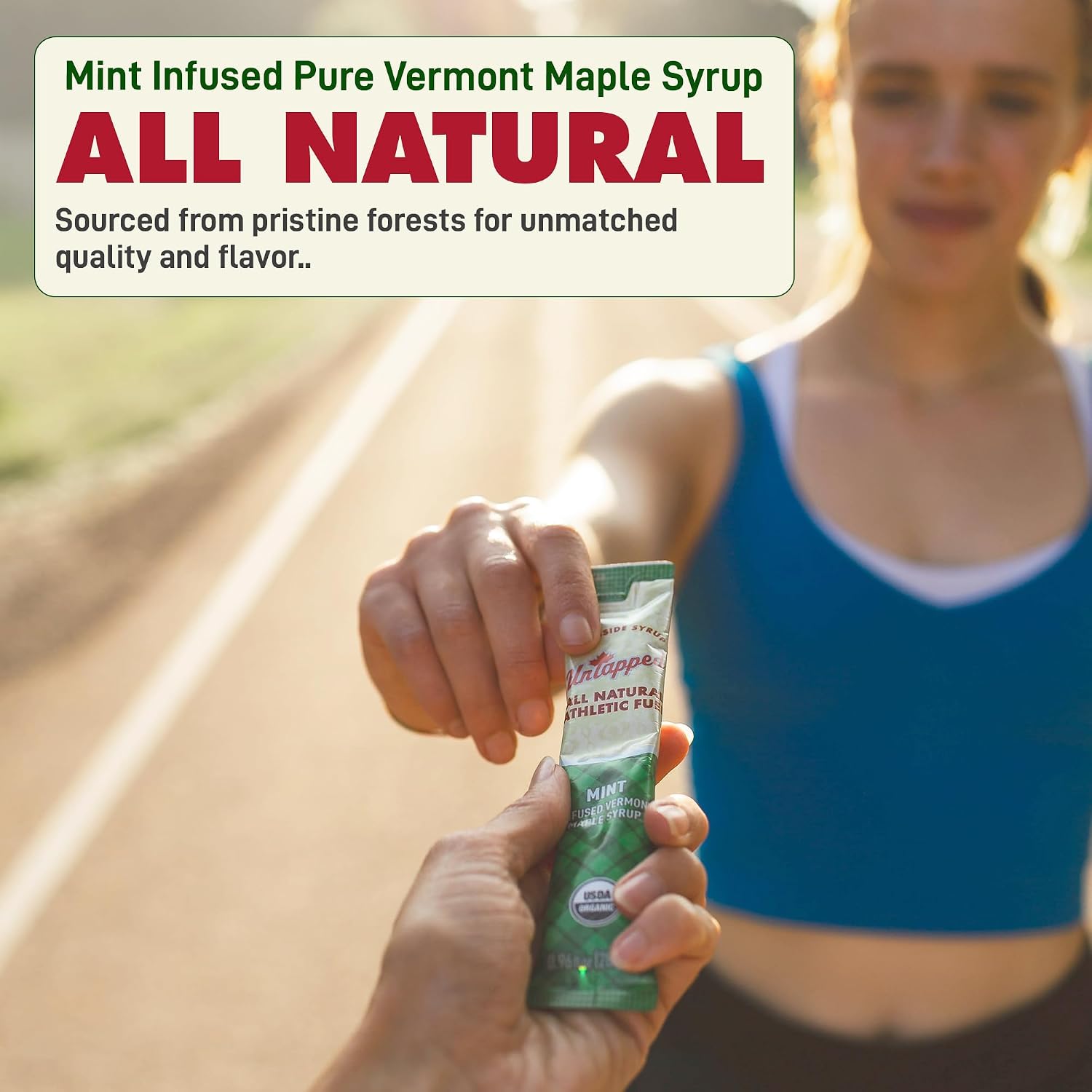 UnTapped Vermont Maple Syrup Packets for Athletes, Box of 20-0.96 Fl Oz | Organic Pure Maple Syrup for Natural Endurance Energy | Fuel to Keep You Running Longer