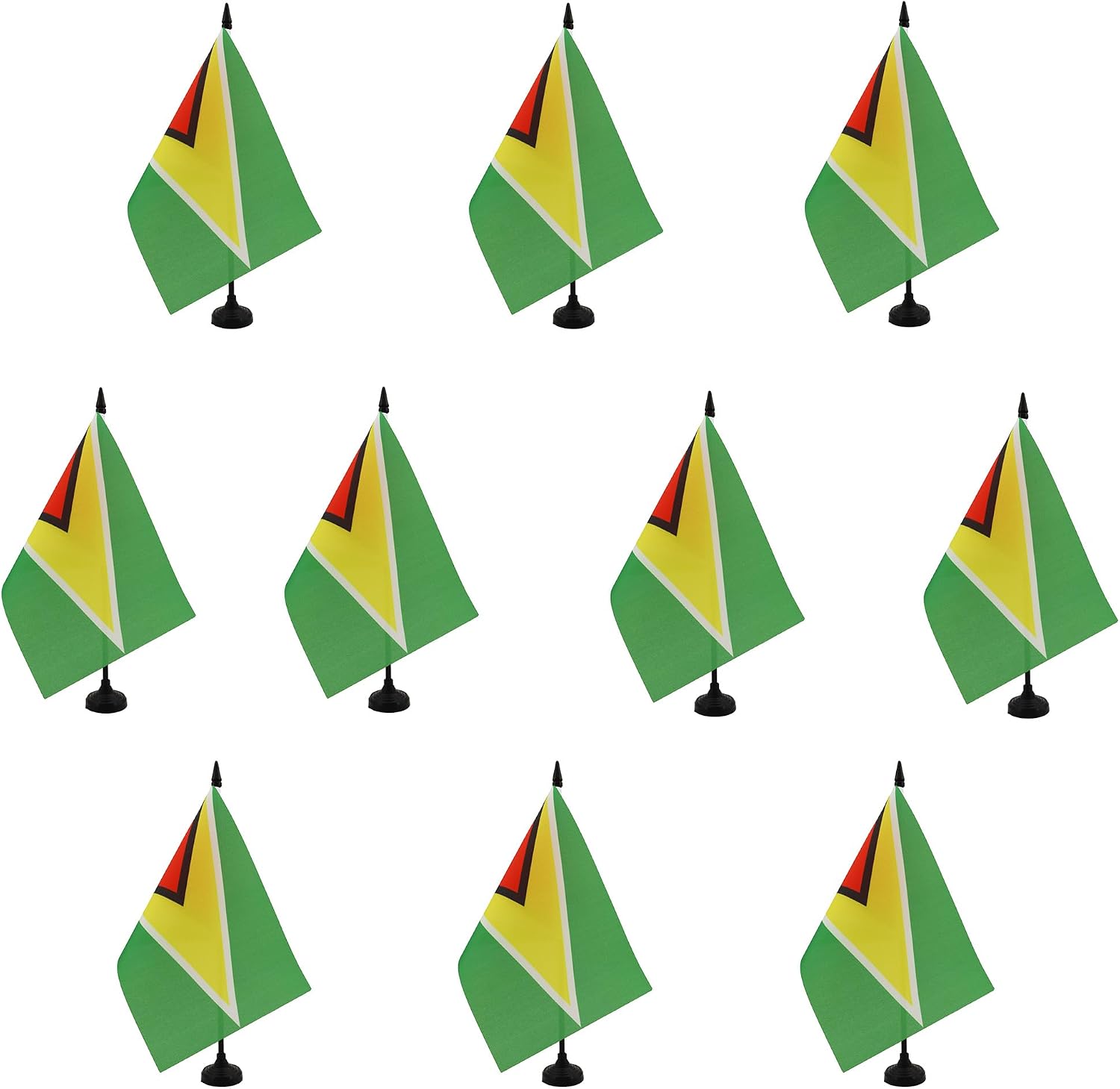 AZ FLAG Nicaragua Table Flag 4x6 in 100D Polyester Plastic Base | Indoor use Nicaraguan 15x10 cm desk flag stitched finish with reinforced edges with plastic pole