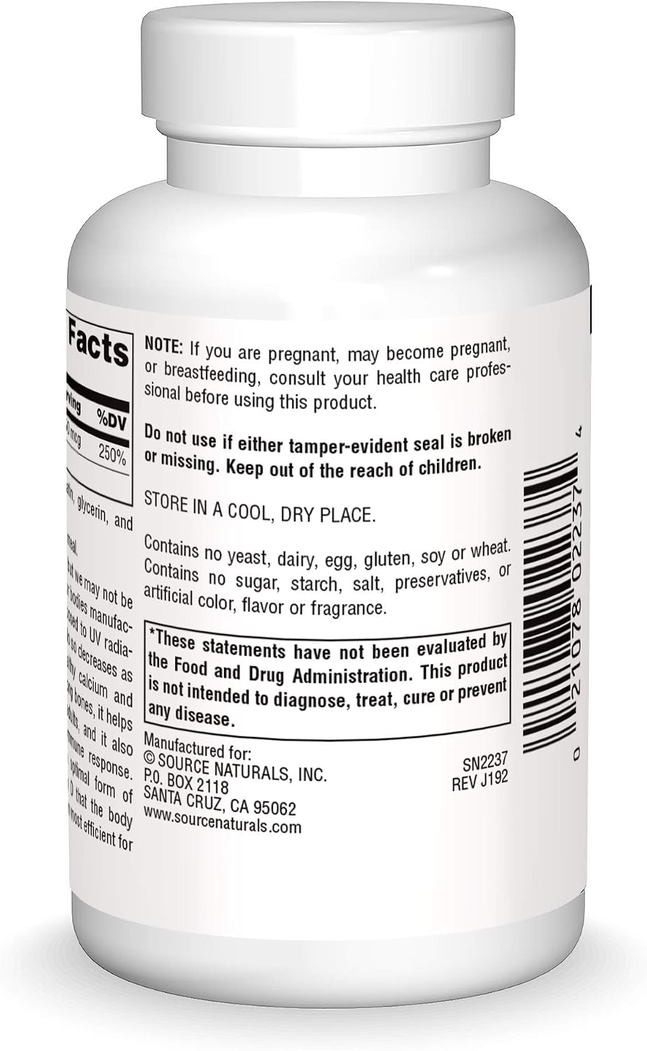 Source Naturals, Vitamin D-3, 2000 IU - 200 Softgels | Supports Bone & Immune Health*