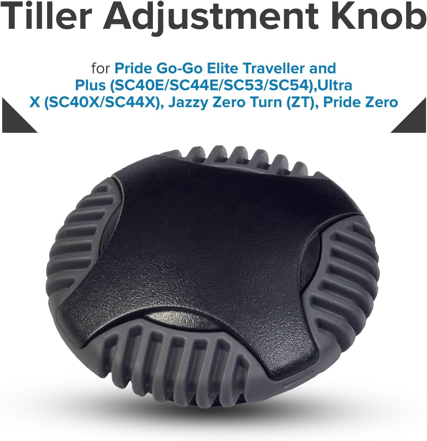 Tiller Adjustment Knob for Pride, Go-Go, and Jazzy Mobility Scooters - Replacement Knobs for GOGO Elite Traveller and Ultra X, Jazzy Zero Turn
