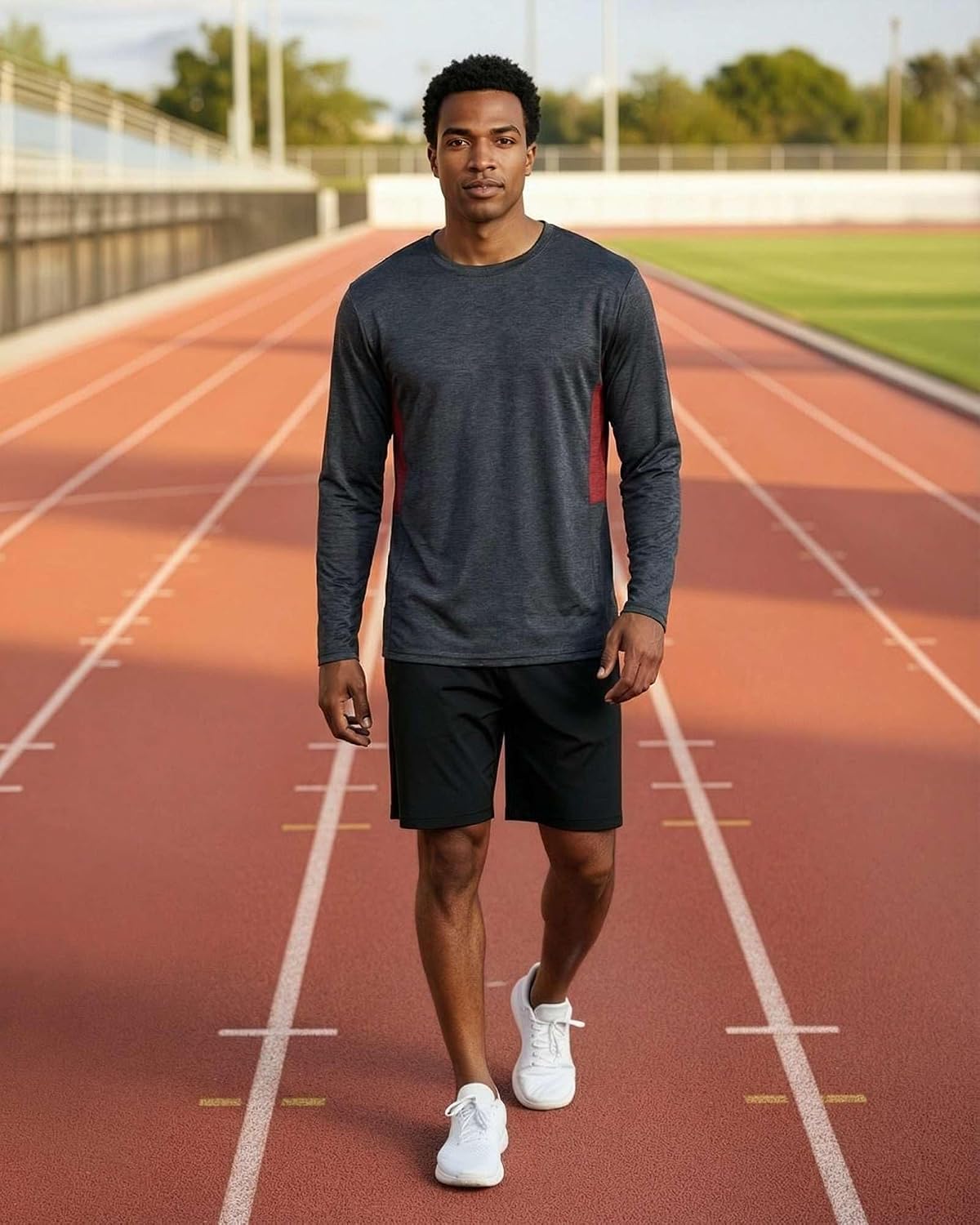 4 Pack Men's Dry Fit Long Sleeve Workout Shirts Gym Athletic Tee Fishing