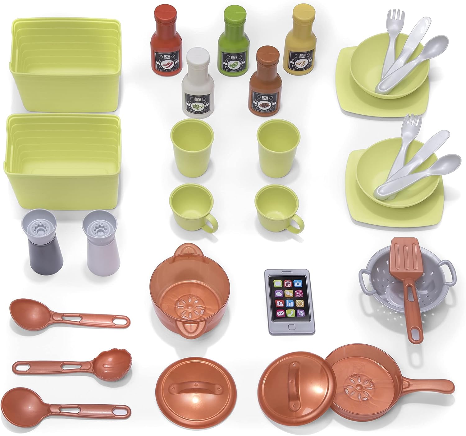 Step2 Modern Metro Kitchen Set for Kids – Includes 30+ Toy Kitchen Accessories