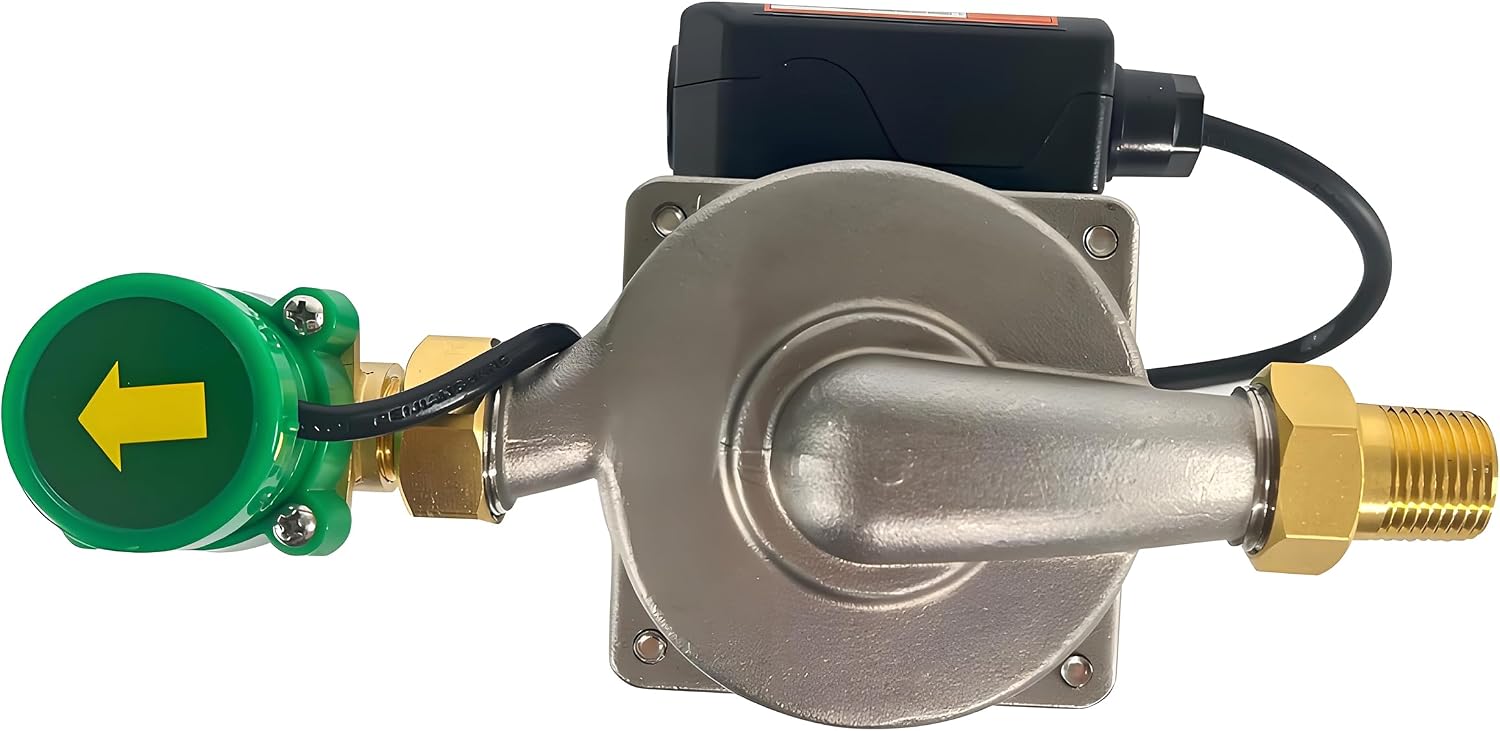 BACOENG Hot Water Recirculating Pump, Stainless Steel Head, Circulation Pump NPT 3/4", 3-Speed Control, Circulating Pump for Water Heater System