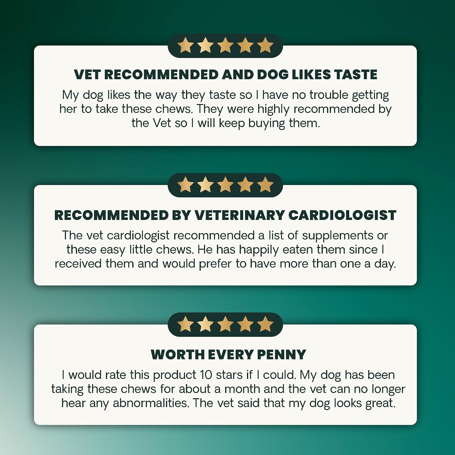 VetriScience Extra Strength Healthy Heart Chews, Vetri Cardio Supplement for Dogs, Cardio Support Supplement with Taurine, Carnitine, CoQ10