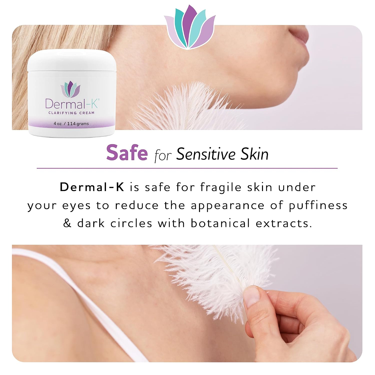 Dermal-K Vitamin K Cream 4 OZ | Hydrating Cream with Antioxidants & Botanicals |Reduce the Appearance of Discoloration