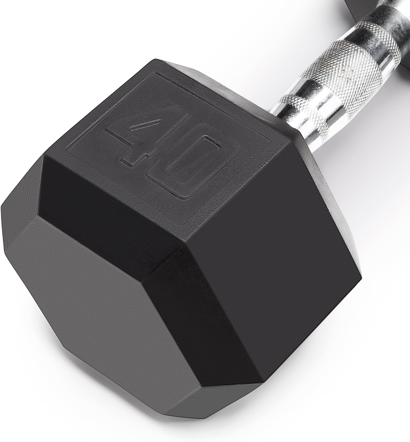 Marcy Classic Rubber Hex Dumbbell with Knurled Grip for Strength Training and Bodybuilding, 5lb - 50lb Single Dumbbell for Exercise & Fitness, Sold Individually