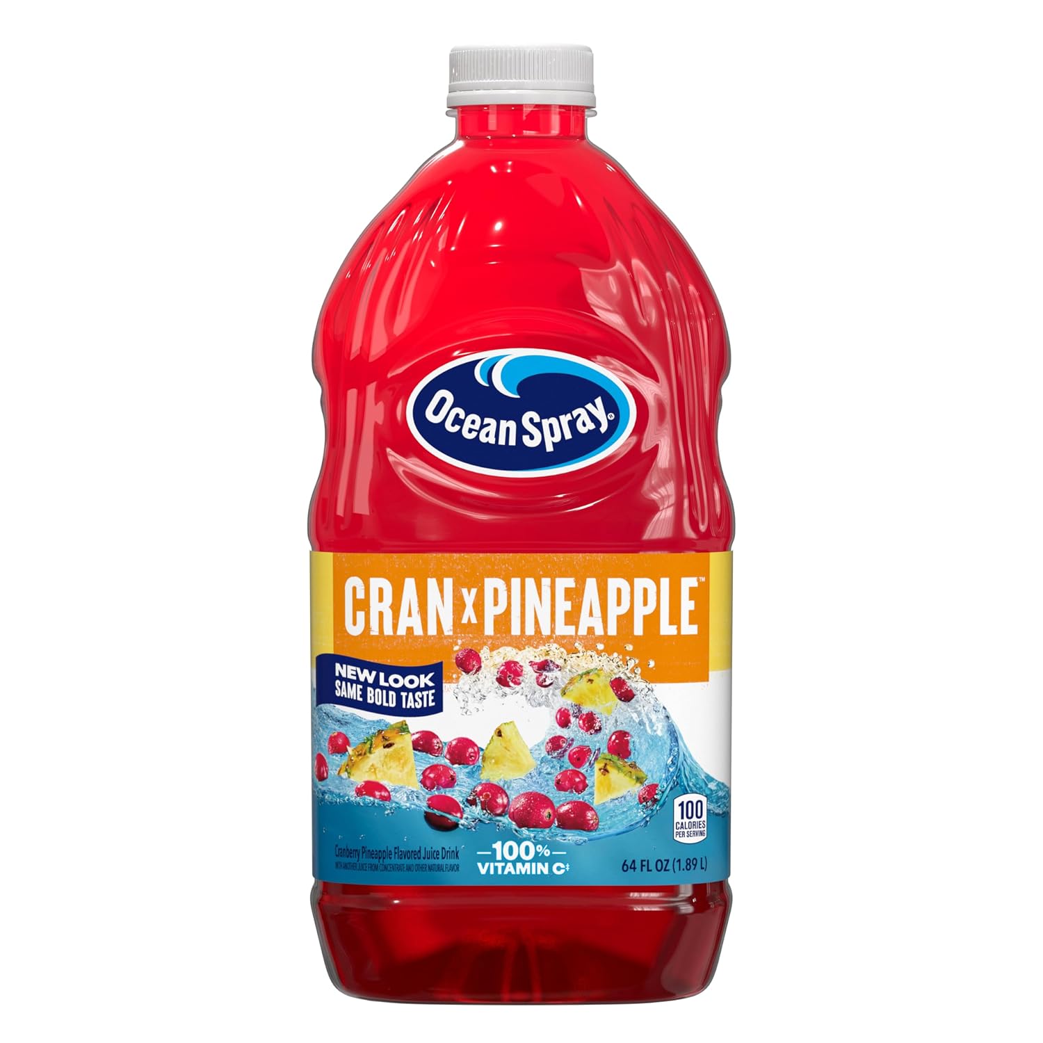 Ocean Spray® Cran-Apple™ Juice Drink, 64 Ounce Bottle, 8 Count | Ocean Spray® Cran-Apple™ Juice Drink, Made with Real Fruit Juice, 64 Fluid Ounce Bottle