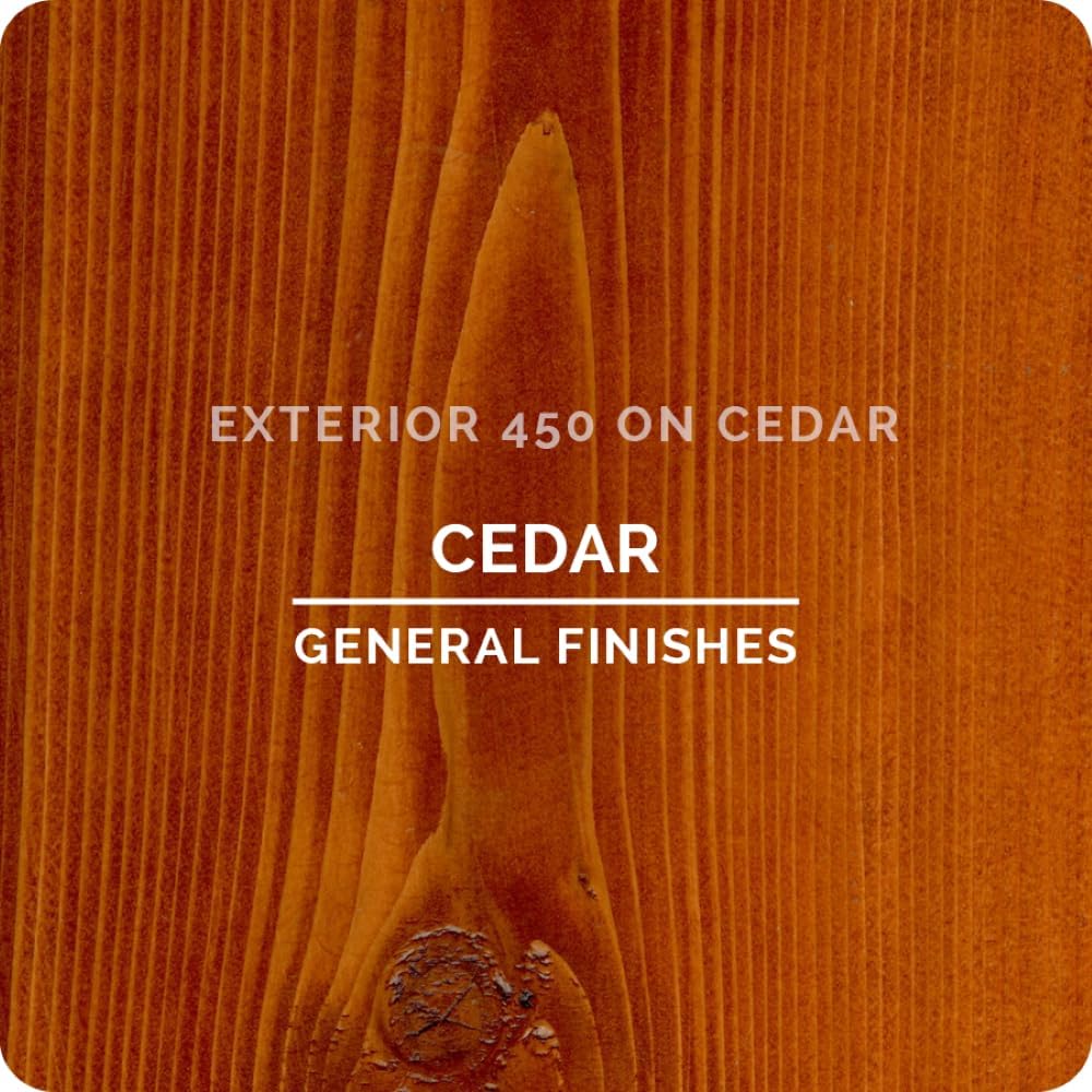 General Finishes Exterior 450 Water Based Wood Stain, 1 Quart, Cedar