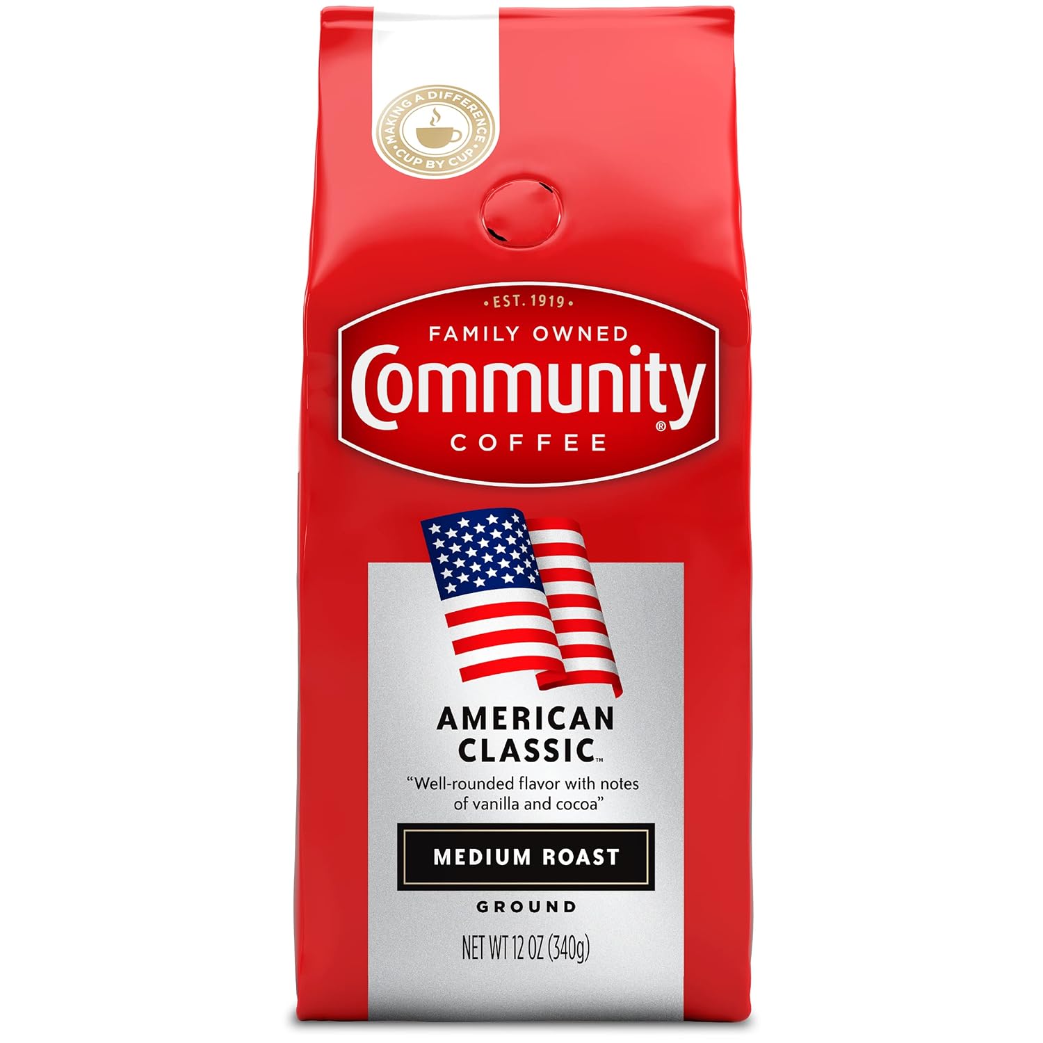 Community Coffee French Roast, Ground Coffee, Extra Dark Roast, 12 Ounce Bag (Pack of 1)