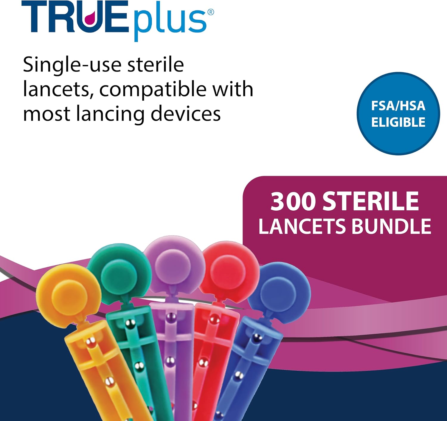 TRUEplus Single-Use Sterile Lancets Bundle, 28G, 300 Pack