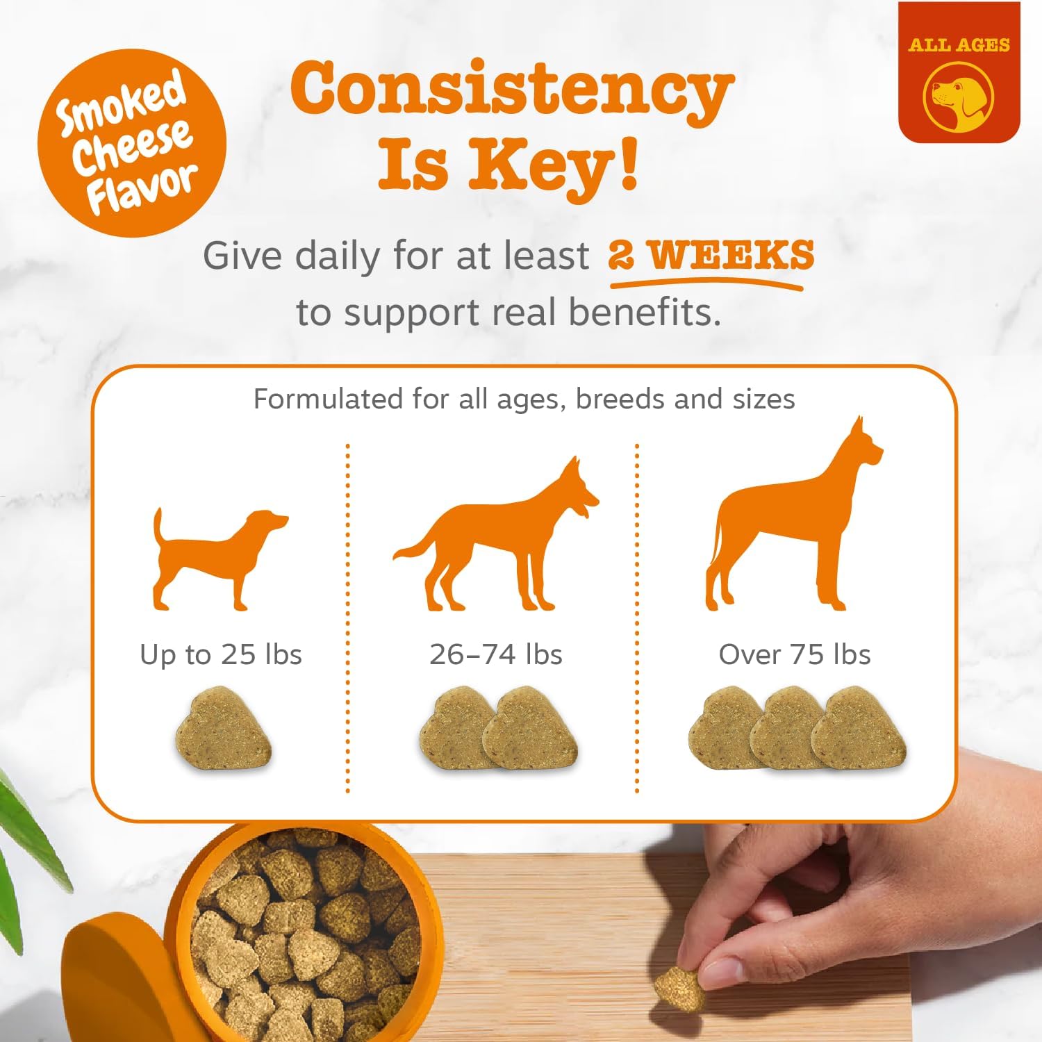 Zesty Paws Allergy Immune Bites - Dog Allergy Chews, Dog Probiotics for Itchy Skin and Ears, Lamb, 90ct