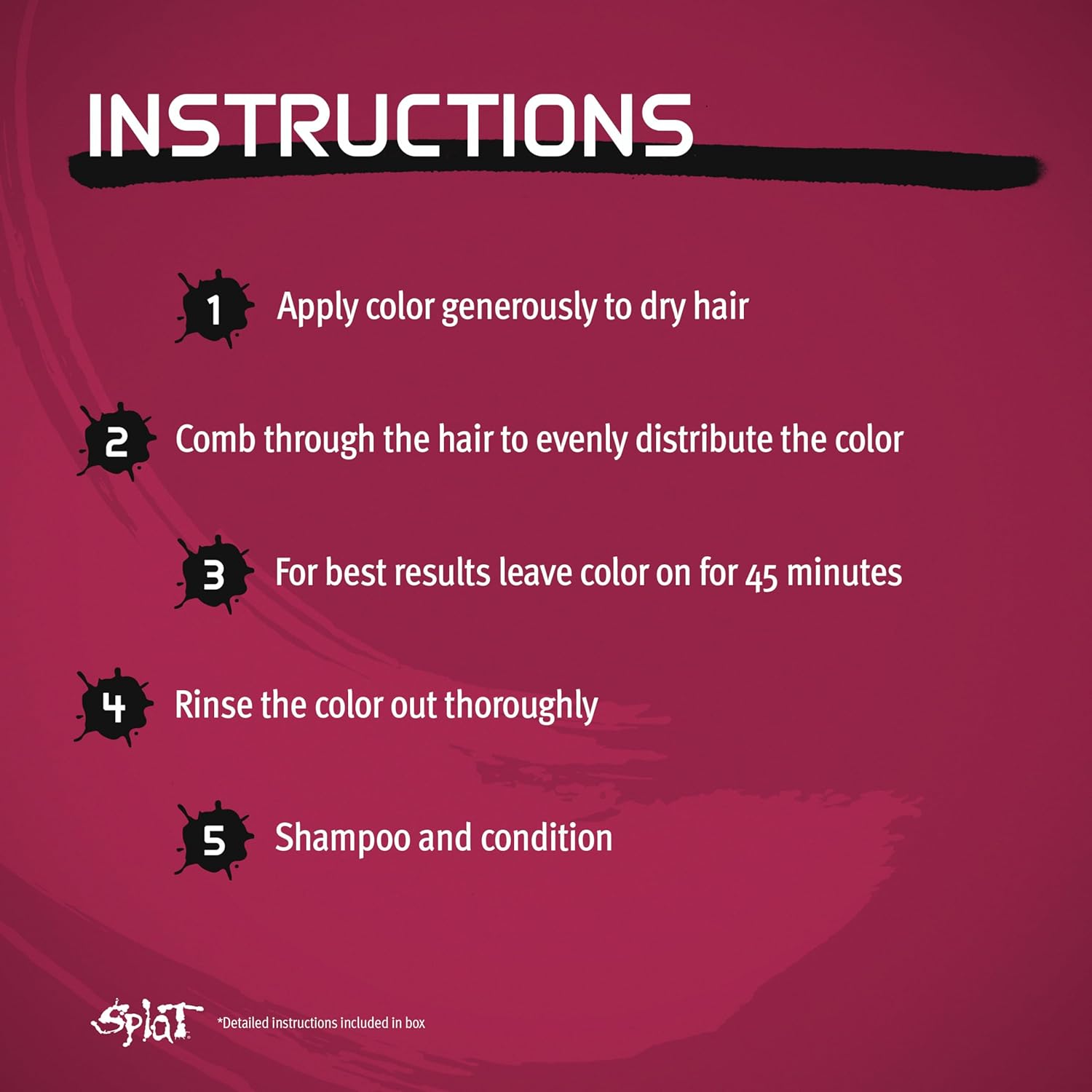 Splat Midnight Magenta Semi Permanent Hair Dye Kit, 1 Application