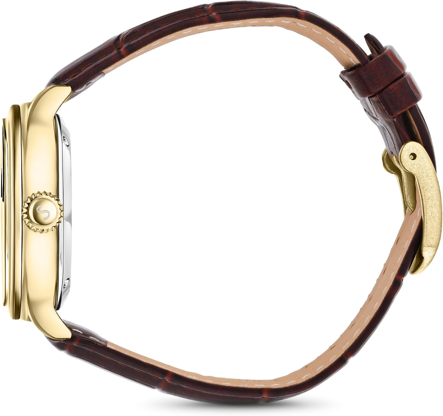 Stauer 1930 Dashtronic Watch Cotswold Genuine Men's Automatic Watch with Leather Band and Stainless Steel Case 21-Jewel Movement and 3-ATM Water Resistant