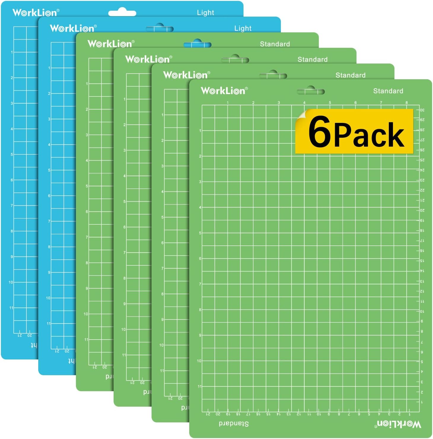 WORKLION Cutting Mat 12x12 Compatible with Maker/Maker 3/Maker 4/Air 2/Explore 3/4, Variety Sticky（Standard, Light