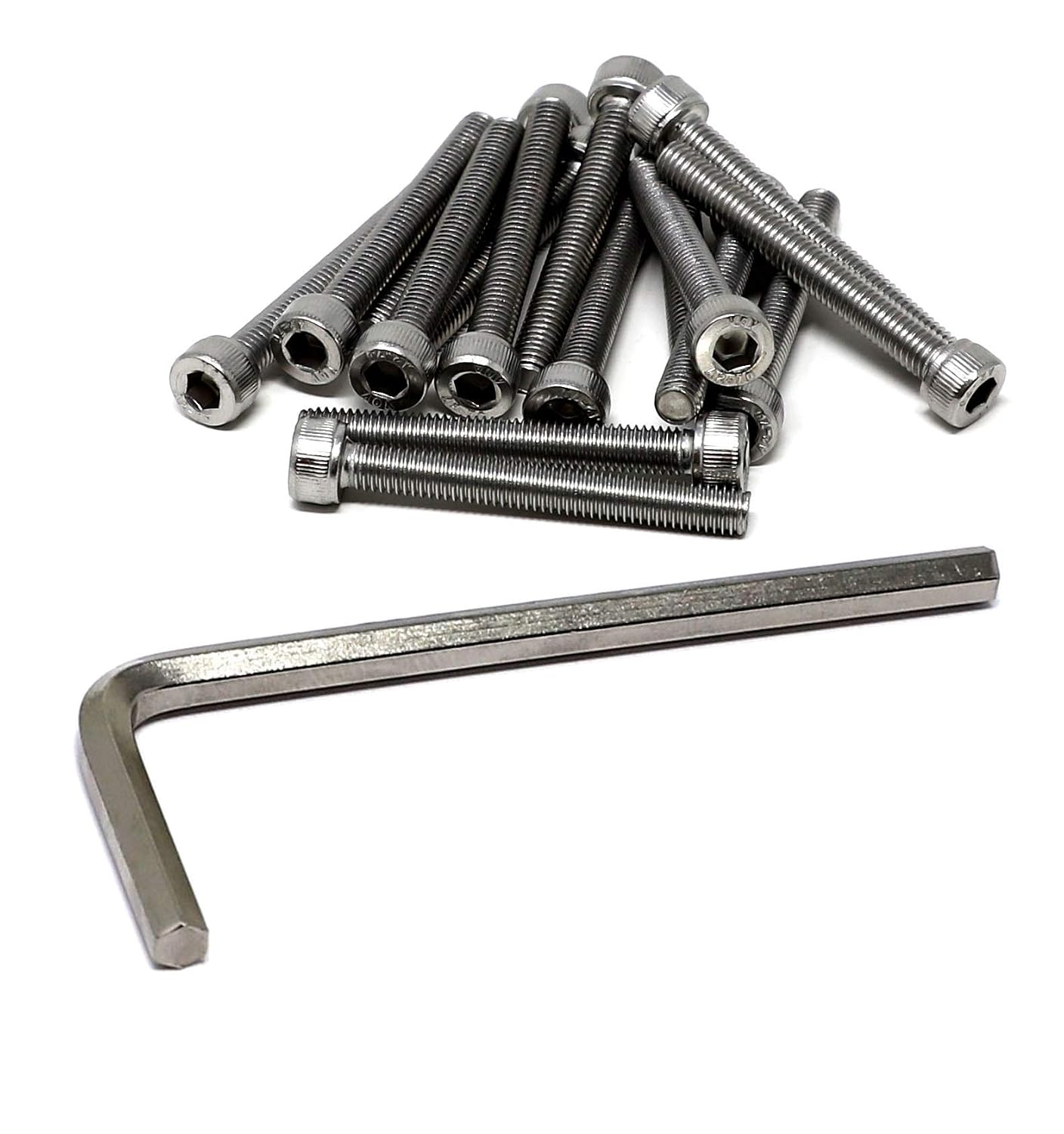 iexcell 20 Pcs M8 x 30/35/40/45/50 mm Stainless Steel 304 Hex Socket Head Cap Screws Bolts Assortment, Fully Threaded