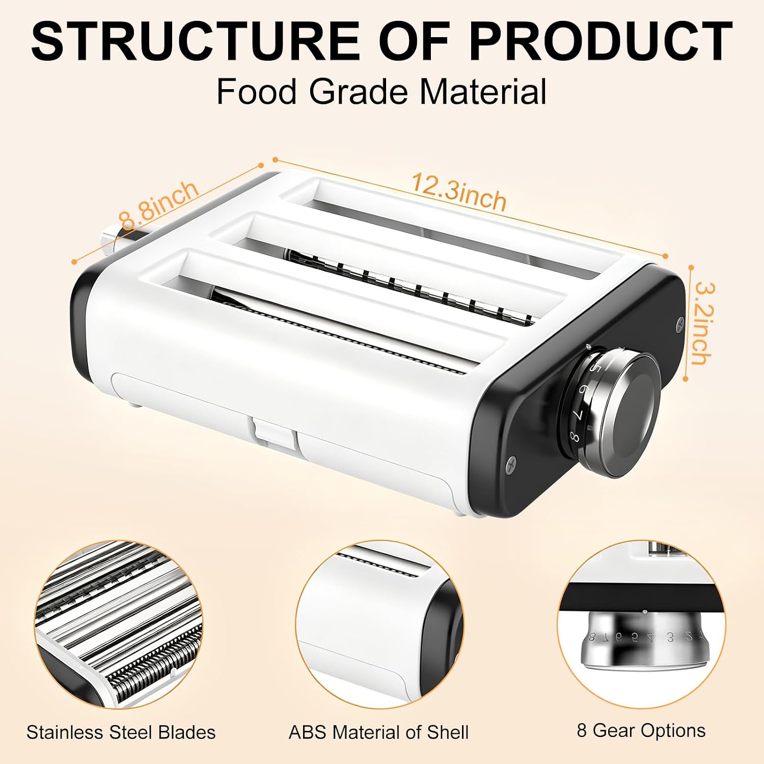 Pasta Maker Attachment for All Kitchenaid Mixers