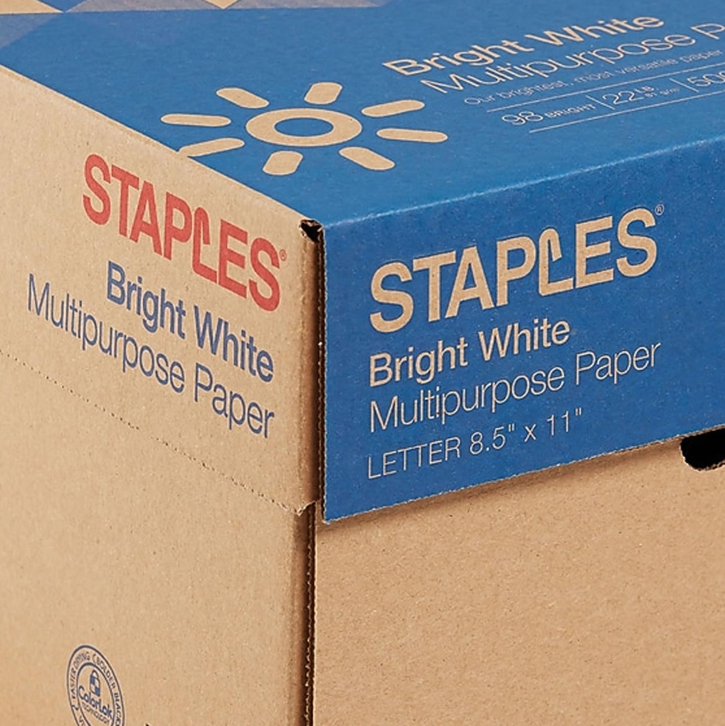 Staples Multipurpose Paper, 8 1/2" x 11", Bright White, Ream, For Office, School & Home