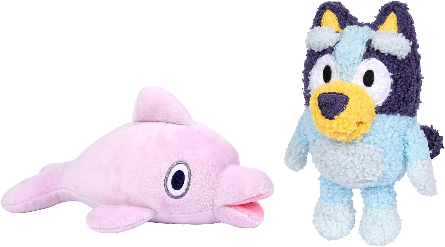 Bingo & Bluey Plush Toys 2-Pack, Soft Deluxe Fabric, Embroidered