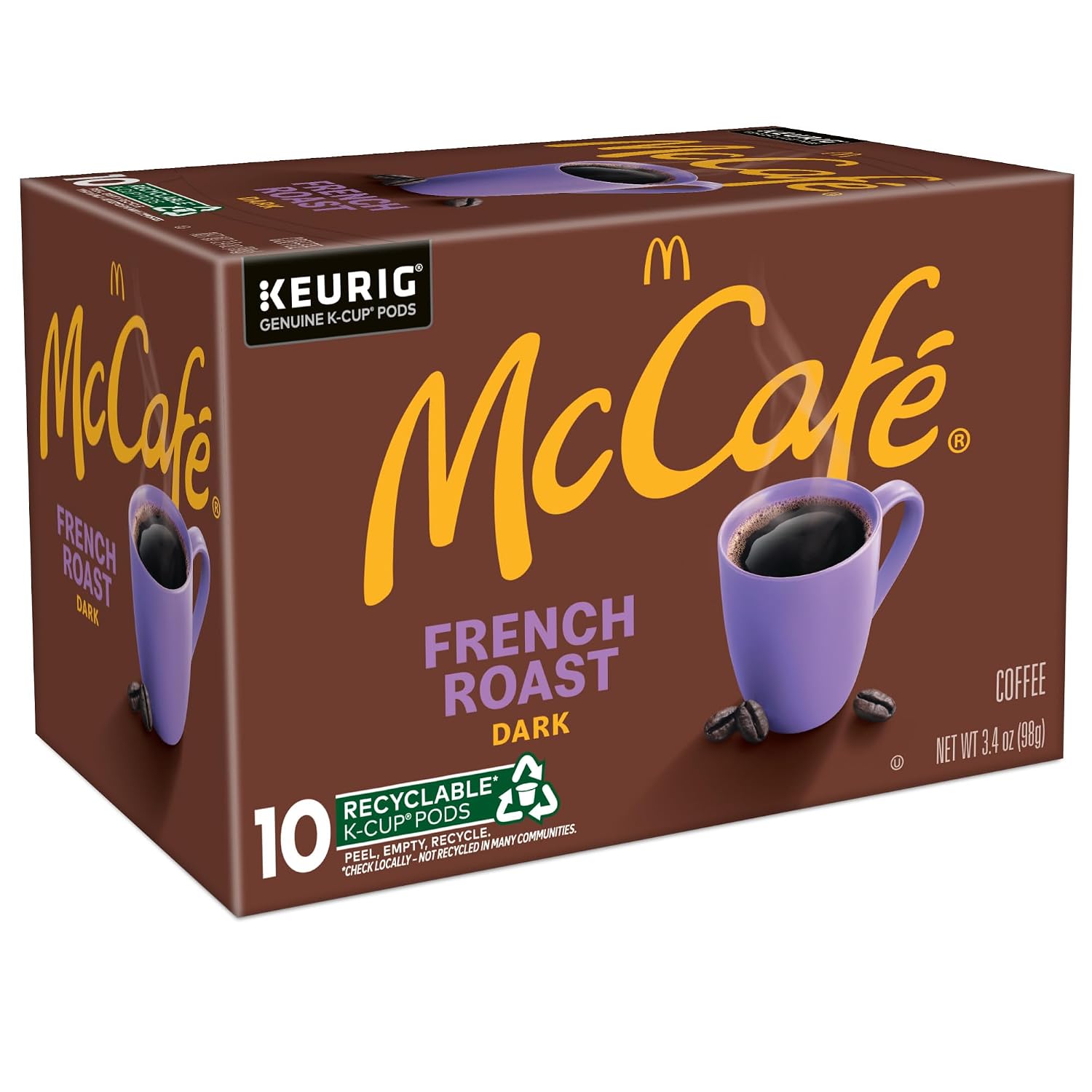 McCafe French Roast, Single Serve Coffee Keurig K-Cup Pods, Dark Roast, 96 Count (4 Packs of 24)