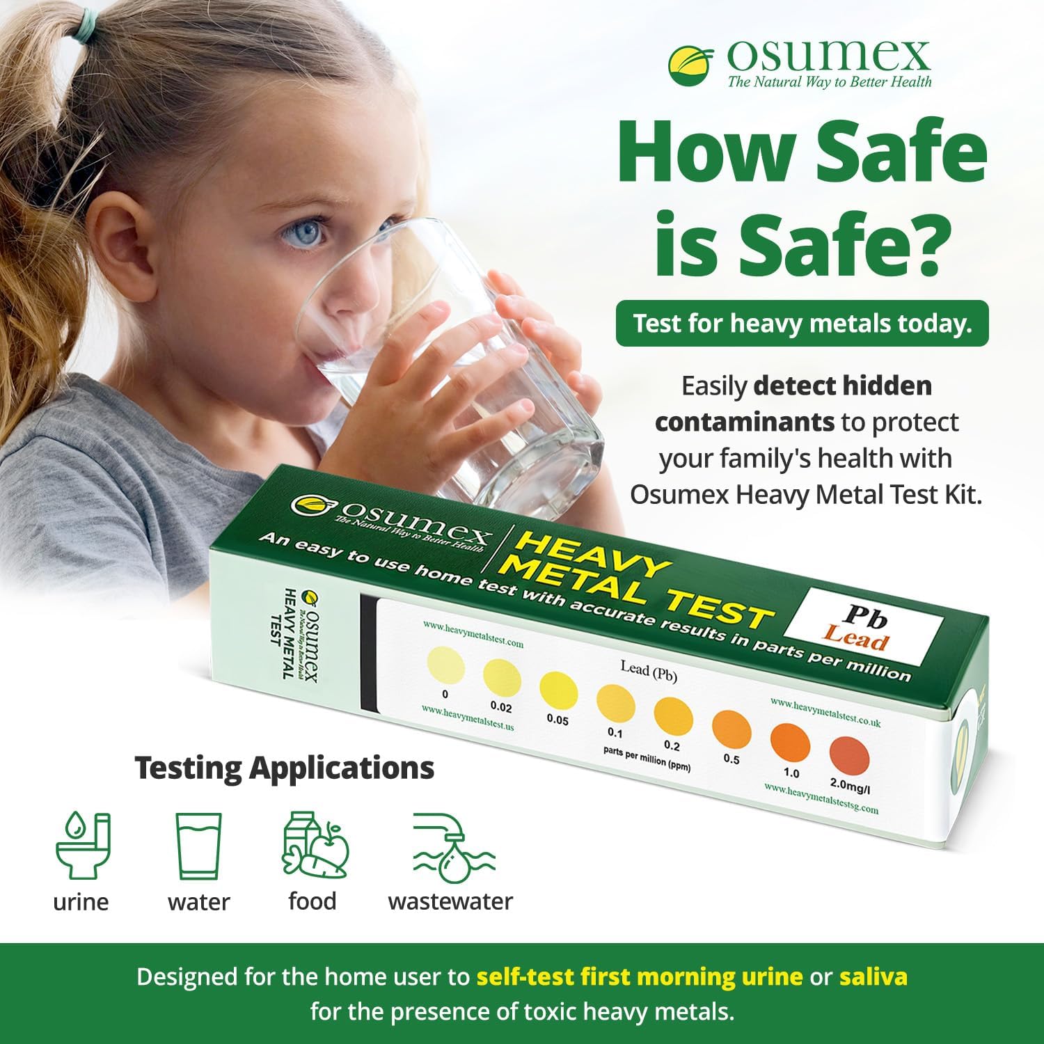 Heavy Metal Test Kit for Humans 5 Pack Heavy Metals Test – At Home Heavy Metal Urine Test Kit, Mercury Test Kit for Humans