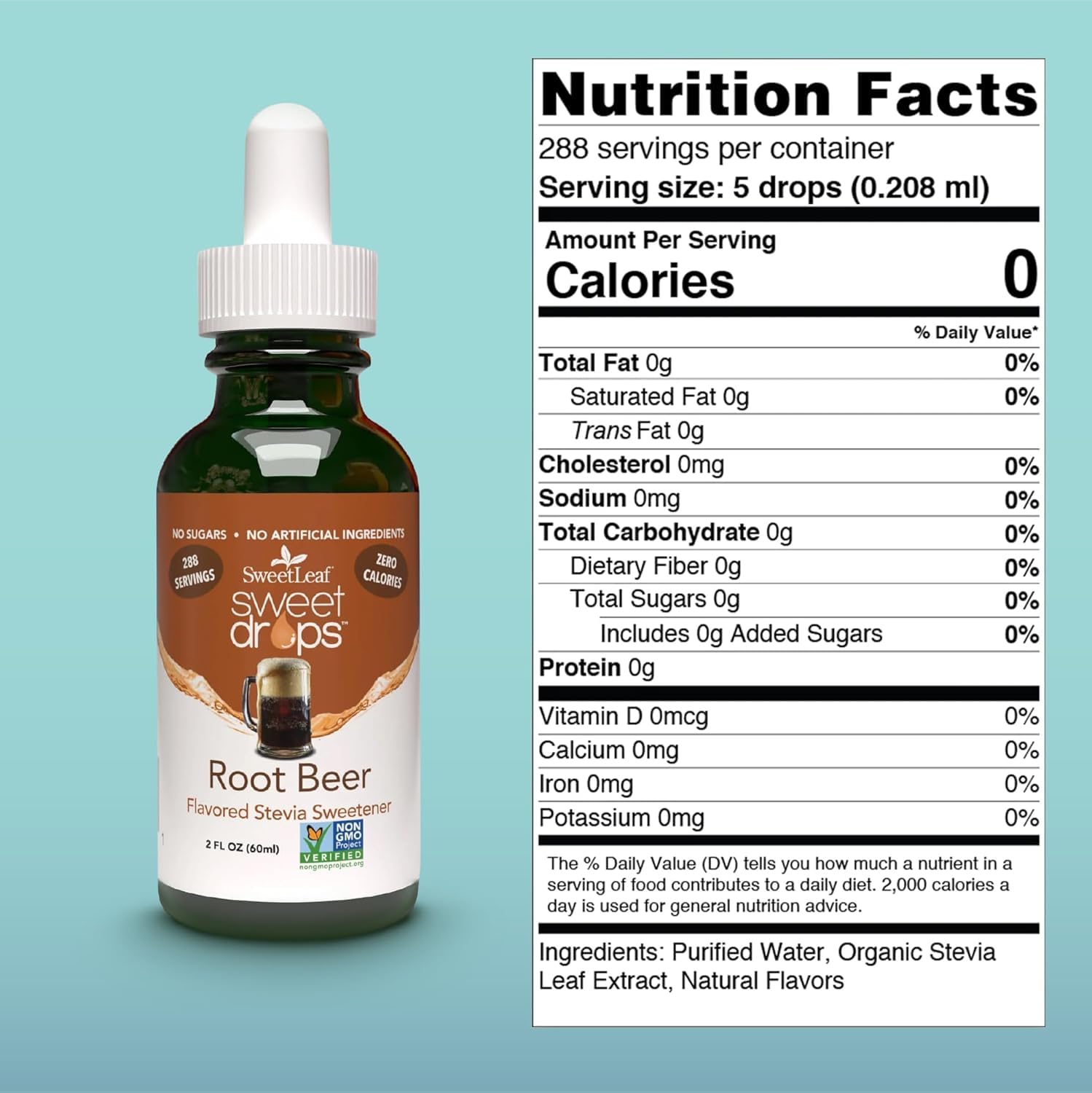 SweetLeaf Stevia Drops Liquid Sweetener, Lemon Drop - 2 Fl Oz, Pack of 1 | Sweet Drops, Organic Stevia Leaf Extract, Zero Calorie, No Erythritol, Sugar Substitute, With Dropper