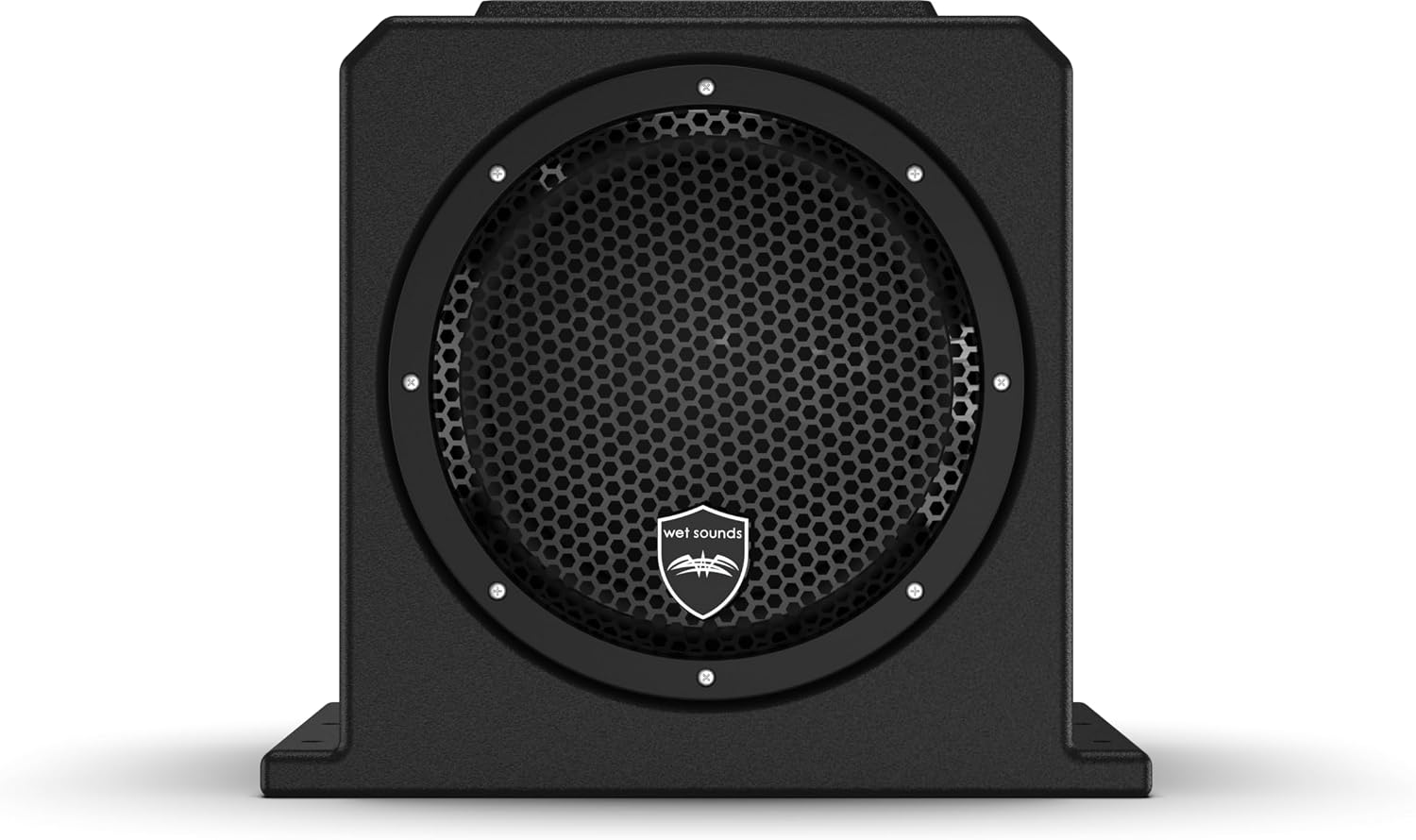 Wet Sounds | Stealth AS-10 | High Efficiency, 10" Active Marine Powered Subwoofer with Built-in 500 Watt Amp | Remote Level Control Included (Black)