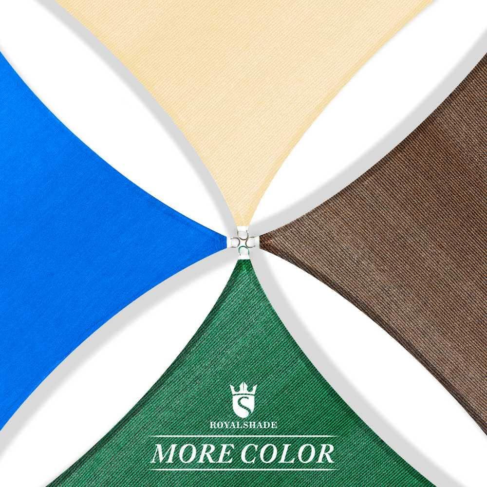 Royal Shade 20' x 22' Sand Beige Rectangle Square Sun Shade Sail Order to Make RTAPR1013 Canopy, UPF50+ 95% UV Blockage