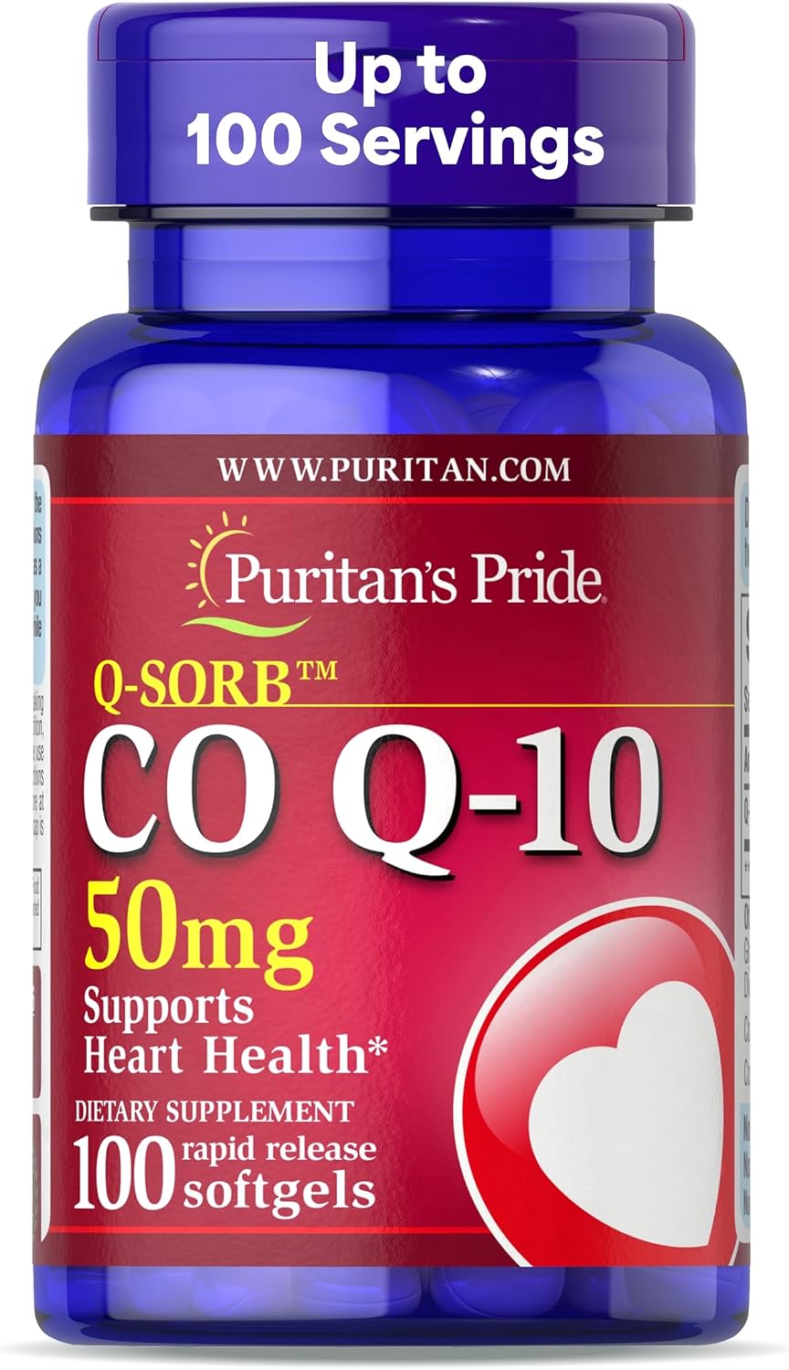 Puritan's Pride Coenzyme CoQ10 50mg, 100 Servings
