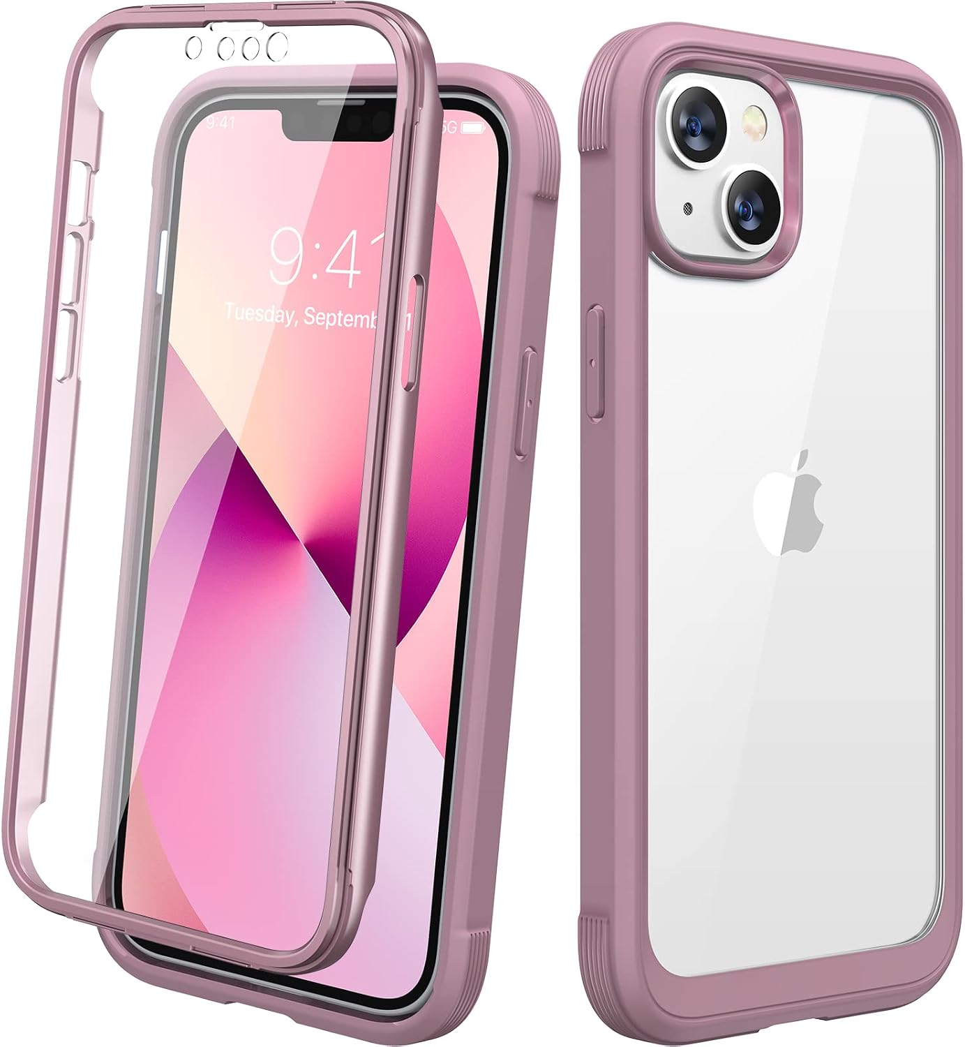 Diaclara Designed for iPhone 12 Mini Case, Full Body Rugged with Built-in Touch Sensitive Anti-Scratch Screen Protector