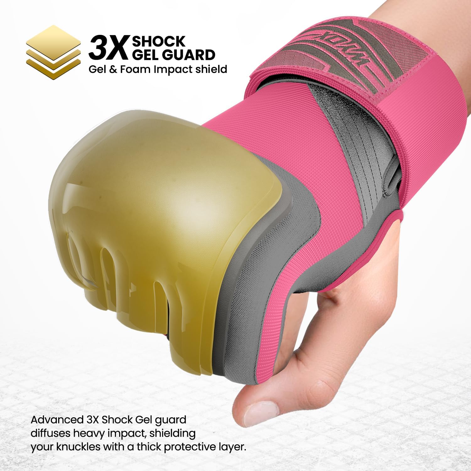 WYOX Neoprene Gel Boxing Hand Wraps Inner Gloves for Men & Women – 80cm/31in Quick Wrist Strap, Padded Knuckle Protection