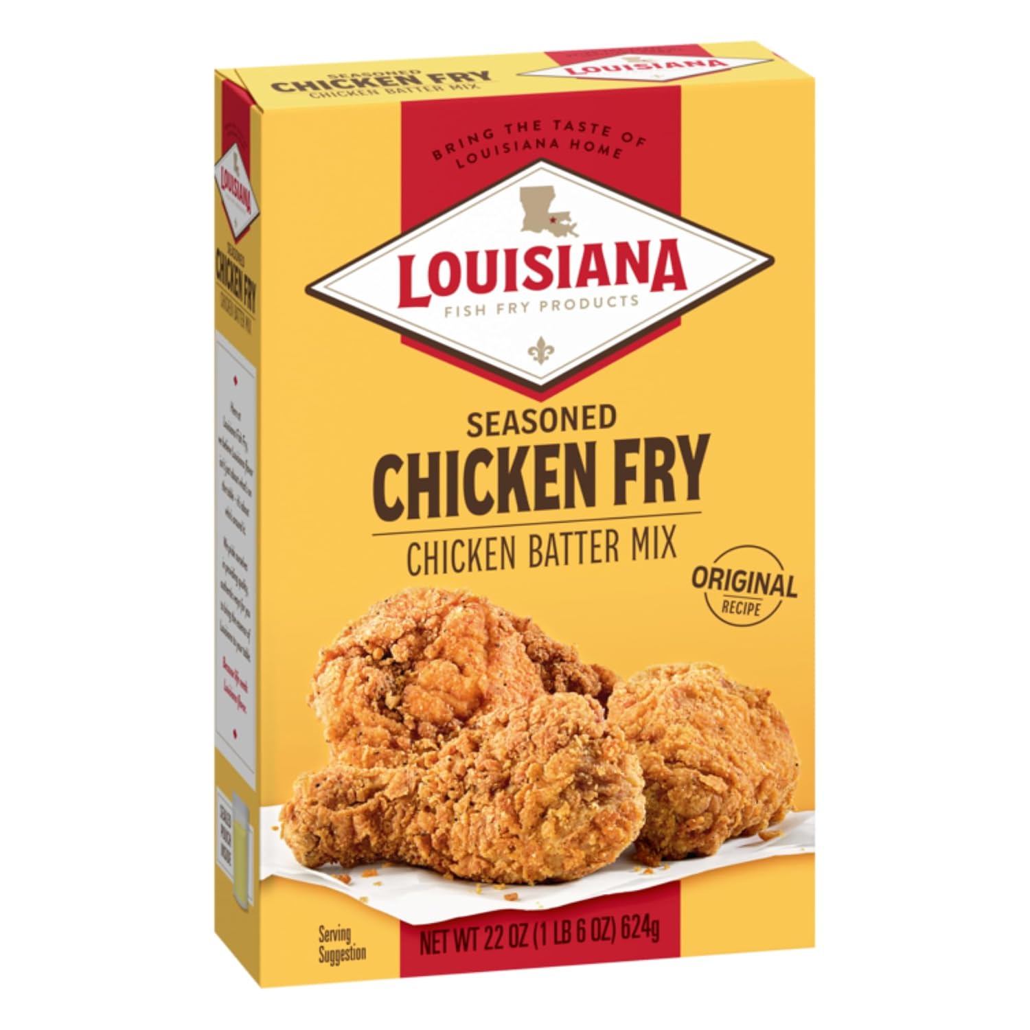Louisiana Fish Fry Seasoned Chicken Fry Batter, 22 oz | Seasoned Chicken Fry Batter, 22 oz, seasoned coating mix for crispy fried chicken, tenders