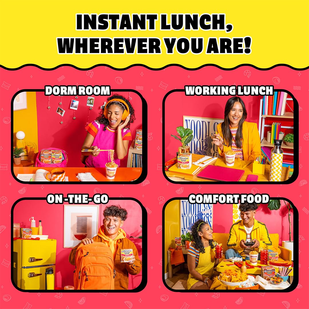 Maruchan Instant Lunch Ramen Noodles, Cheddar Cheese Flavor – Japanese-Style Instant Noodle Soup, Easy Meal Ready in 3 Minutes – 2.25 Oz. (12 Pack)