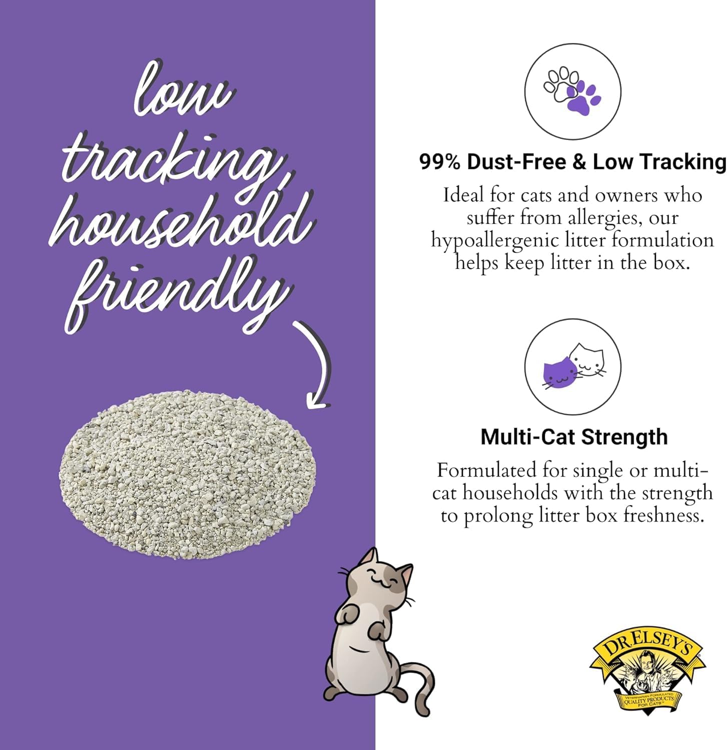 Dr. Elsey's® Clean Tracks Clumping Clay Cat Litter 40 lb. Bag
