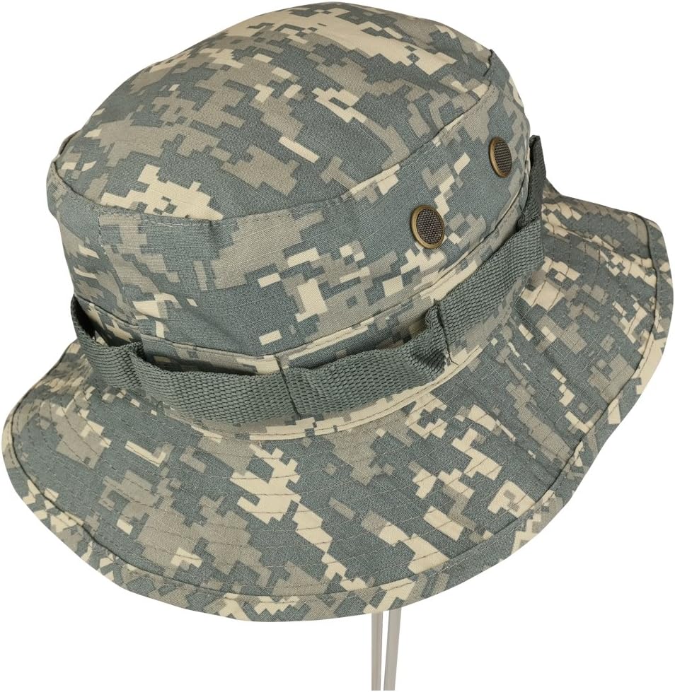 Armycrew Ripstop Tear Resistant Cotton Jungle Boonie Cap with Chin Strap