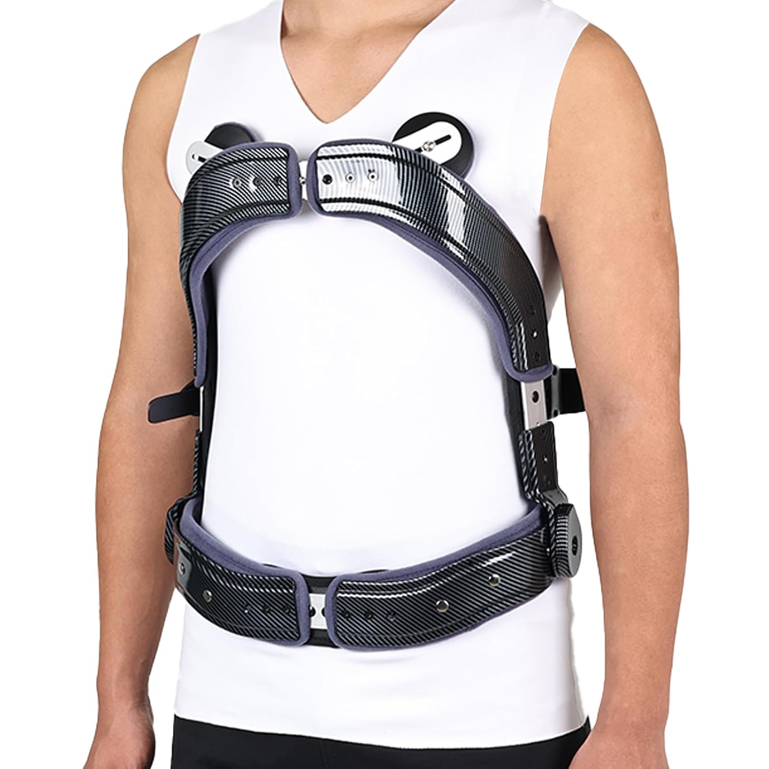 Hyperextension Back Brace, Spinal Lumbar Fracture Thoracic Medical Orthotics Spine Fixation Lumbar Thoracolumbar Brace(M)