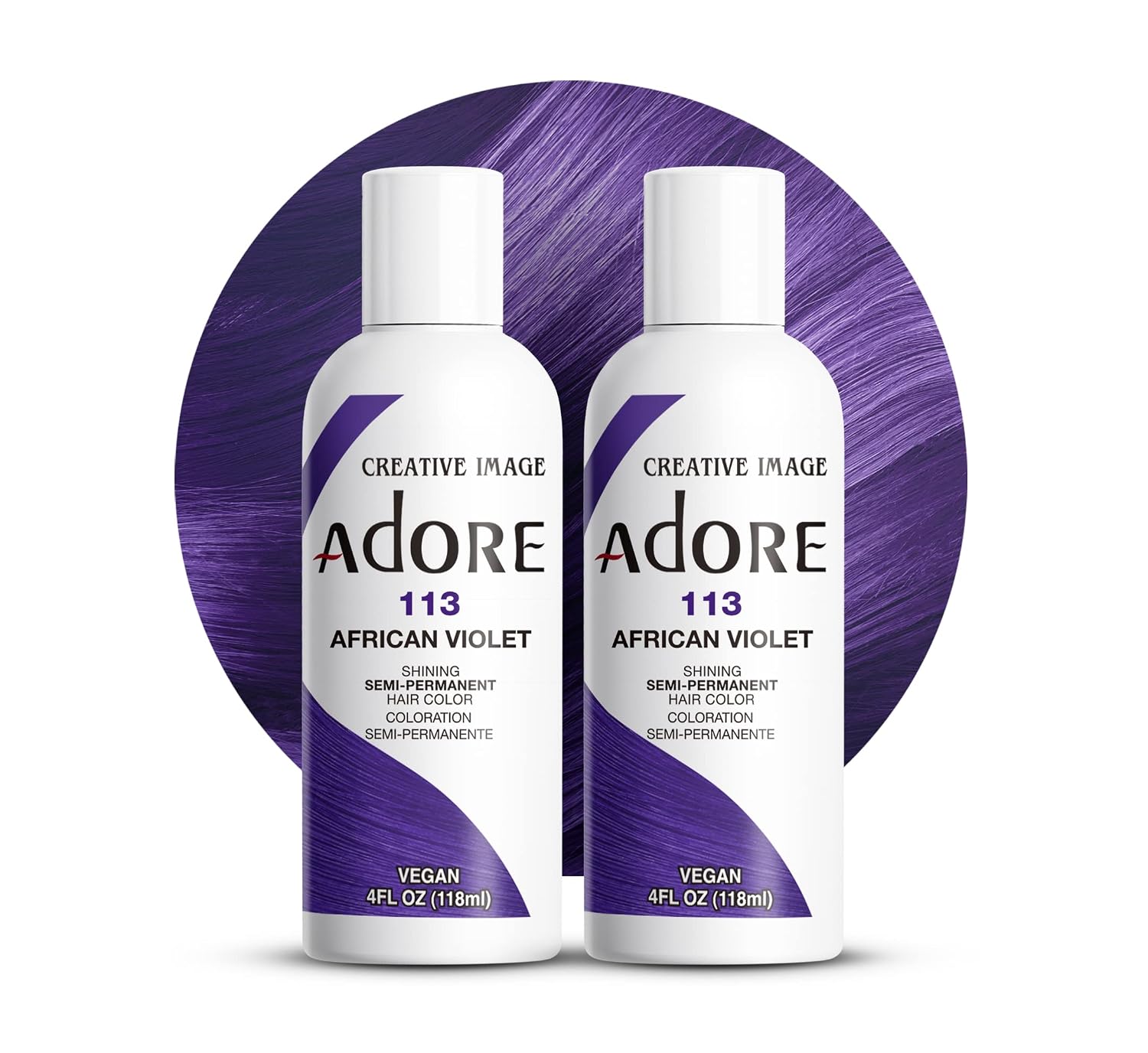 Adore Semi Permanent Hair Color, 107 Mocha, 4 Fl Oz | Vegan & Cruelty-Free Brown Hair Dye | No Ammonia, No Peroxide, No Alcohol