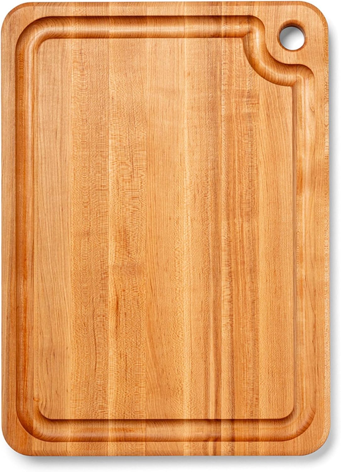John Boos Prestige Series Rectangular Wooden Maple Cutting Board 16”x10” – 1.25” Thick, 6-lb Reversible Butcher Block with Juice Groove, Edge-Grain & Finger Grip Hole – Made in the USA | 1.25” Thick, 6-lb Butcher Block with Juice Groove, Edge-Grain & Fin…