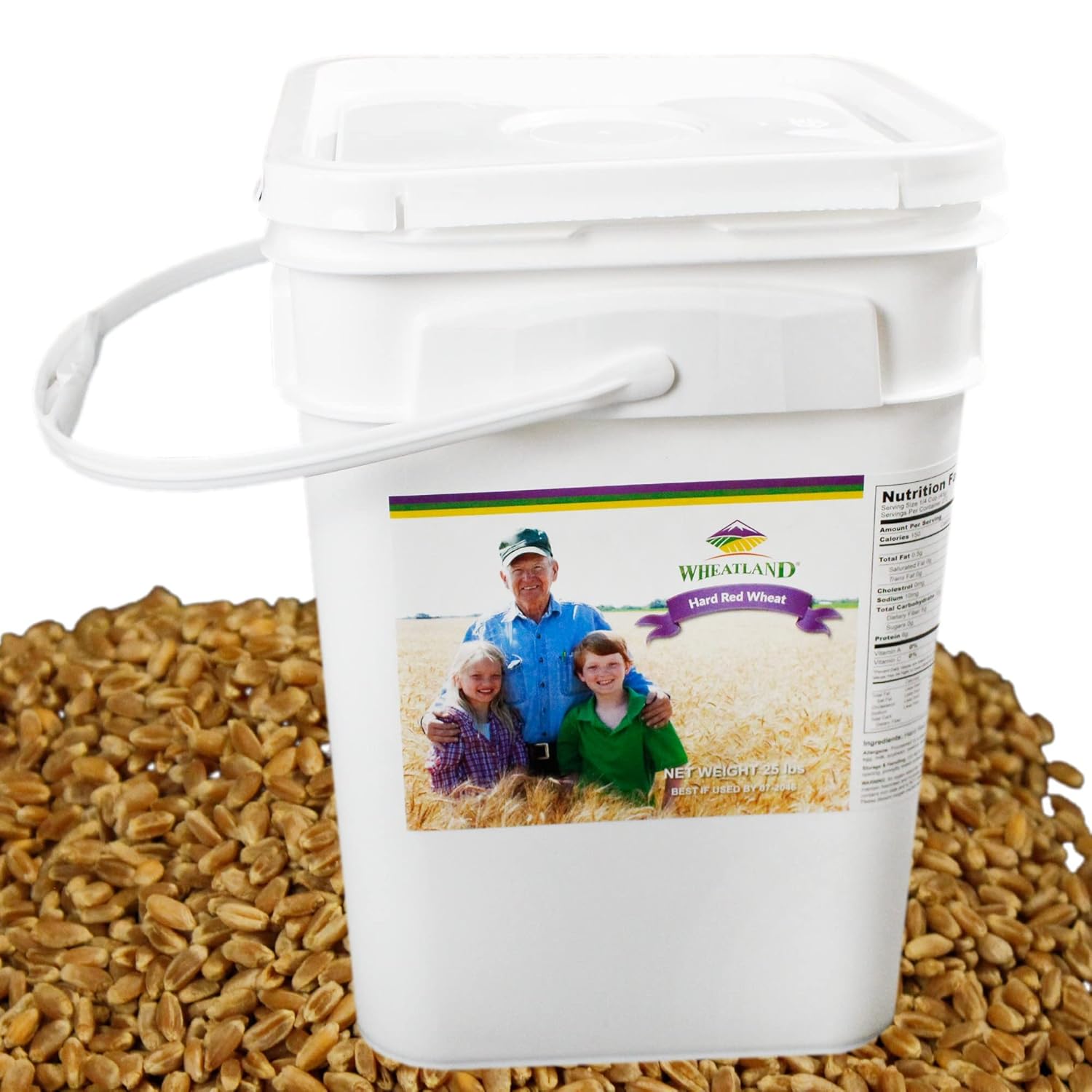 Hard Red Wheat Berries : Wheatland™ : 25 lb Bulk: Emergency Preparedness : Mylar : Oxygen Absorber : 30 Year Shelf Life : Non GMO: NO Glyphosate :