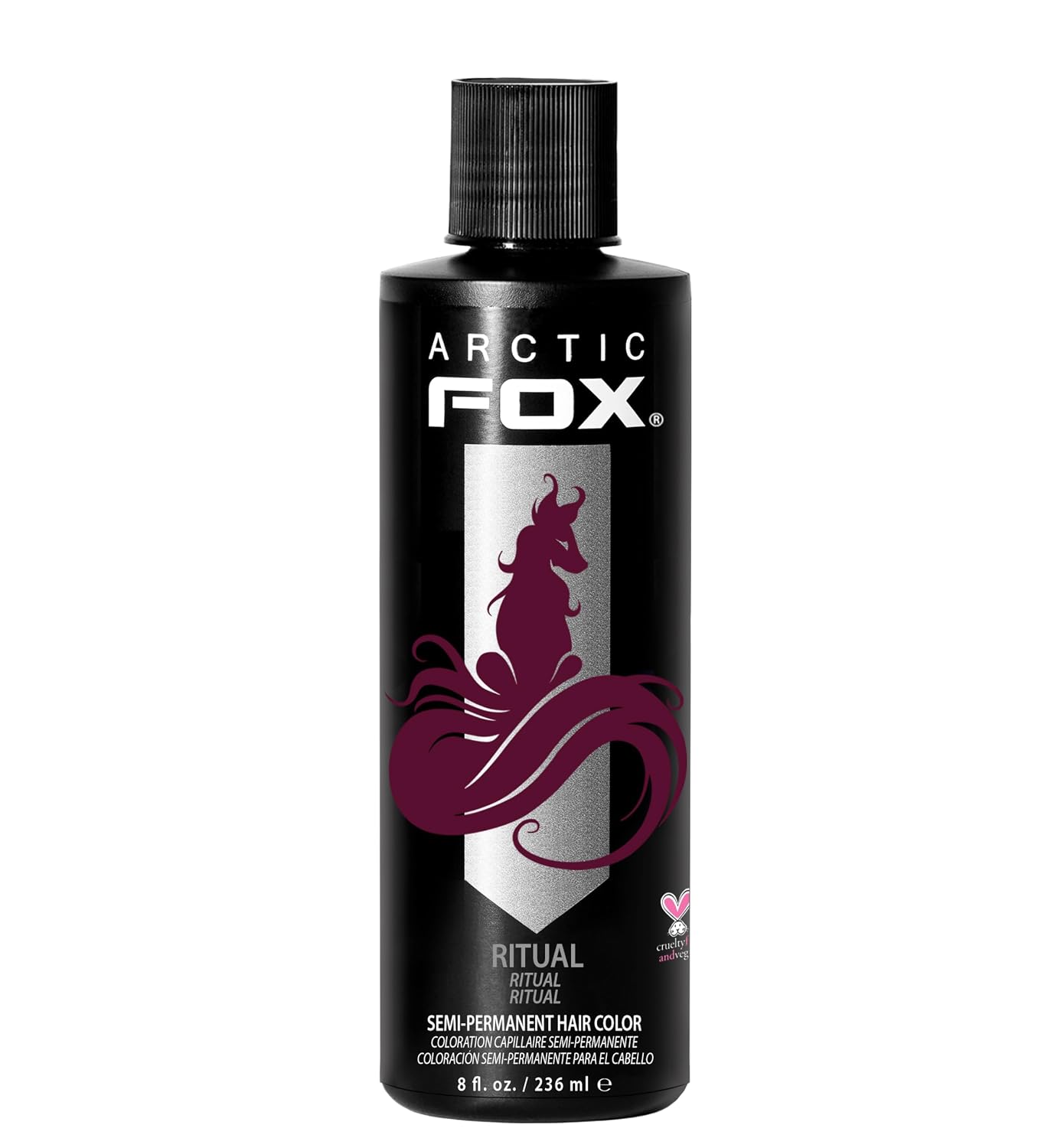 ARCTIC FOX Virgin Pink Semi-Permanent Hair Color - Vegan - 4 fl oz | Vivid and Vibrant, Cruelty Free, Ammonia Free, Peroxide Free, , Cream Formula