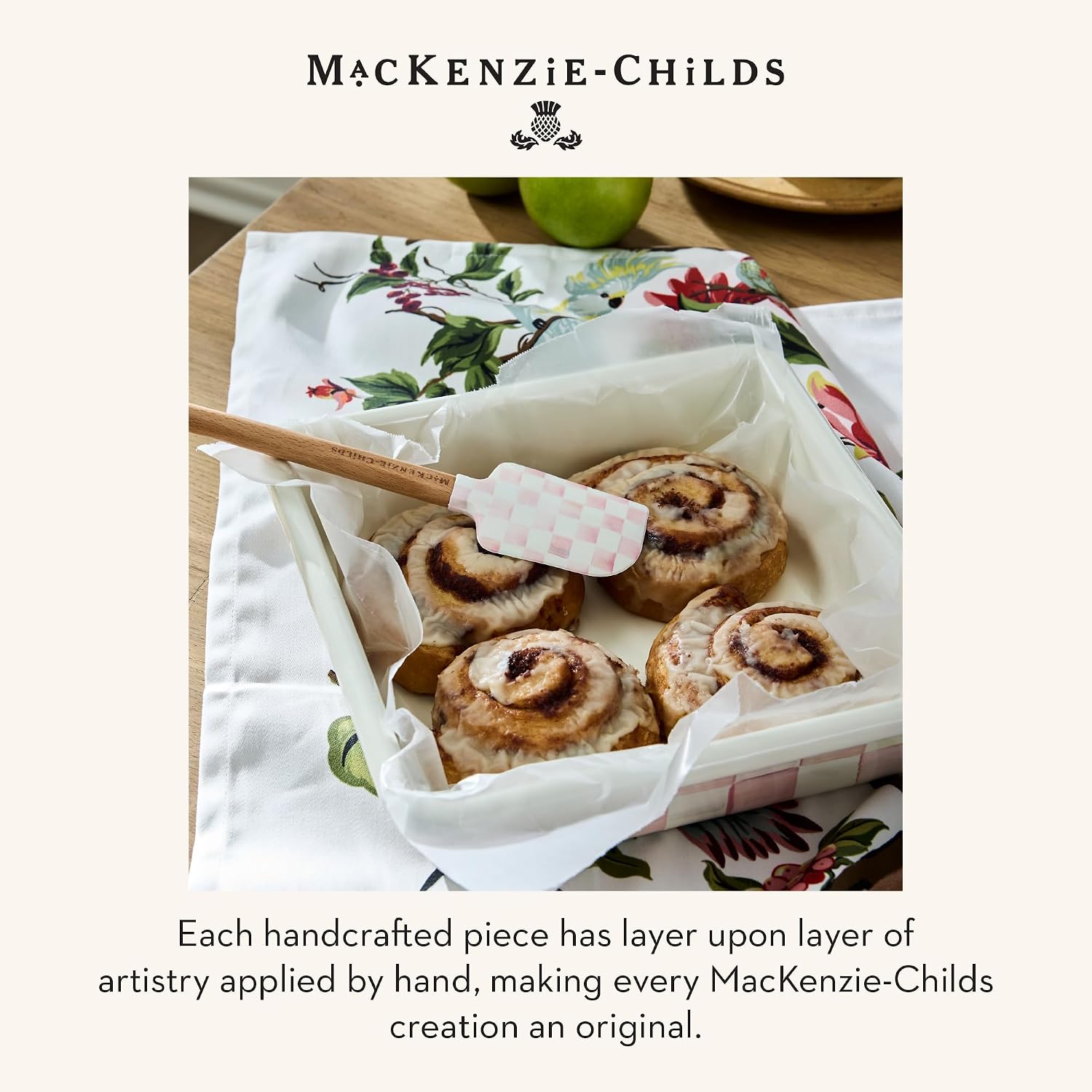 MACKENZIE-CHILDS Cotton Dish Towel, Hydrangea Tea Kettle