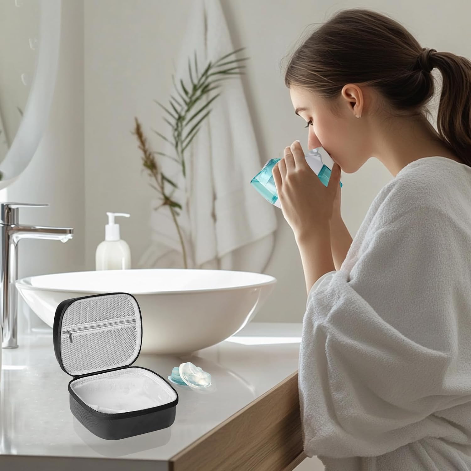 sarlar Nose Cleaner Travel Case for Navage Nasal Irrigation System, Nose Pillows, Nasal Dock, Salt Pods & Accessories
