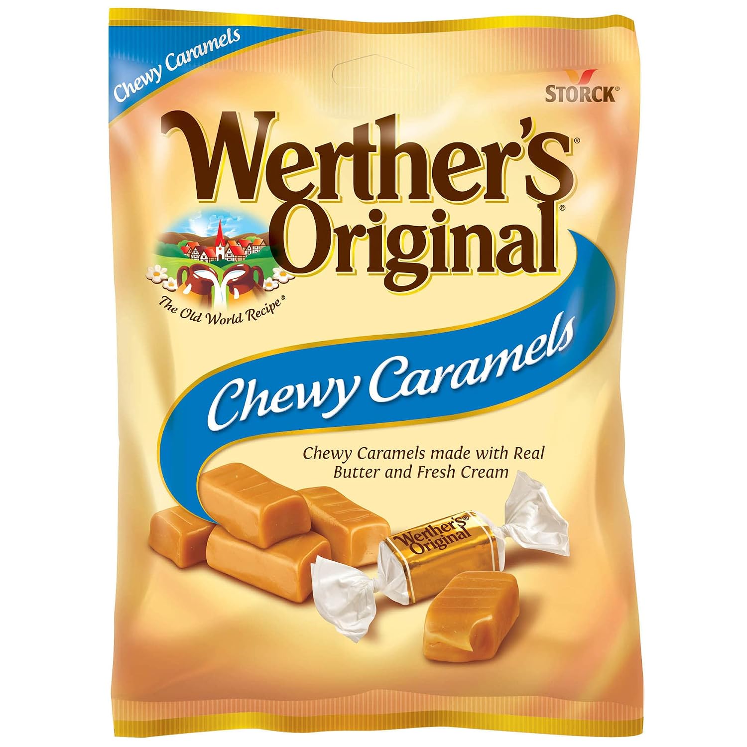 Werther's Original Caramel Coffee Hard Candy - Individually Wrapped Hard Candies for Halloween, Parties, or Snacks - 2.65 oz Bags (Pack of 3)
