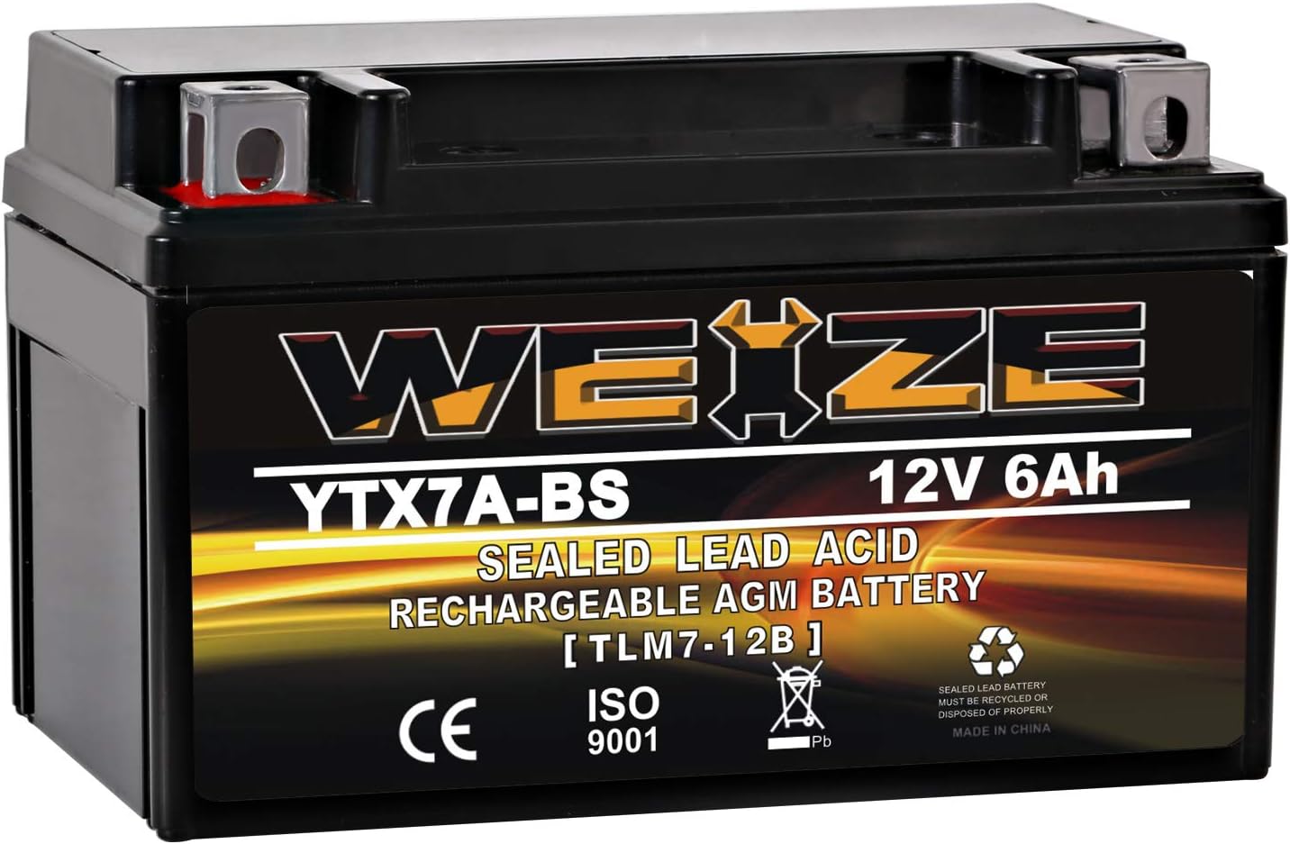 Weize YTX14 BS ATV Battery High Performance - Maintenance Free - Sealed AGM YTX14-BS Motorcycle Battery compatible with Honda Suzuki Kawasaki Yamaha scooter snowmobile