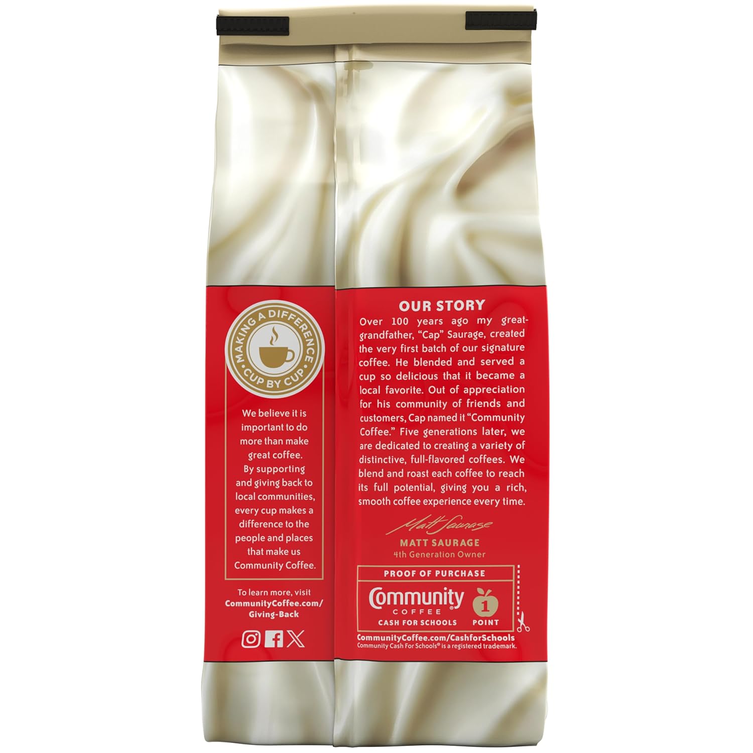 Community Coffee Caramel Cookie Butter Flavored 12 Ounces, Medium Roast Ground Coffee, 12 Ounce Bag (Pack of 1)