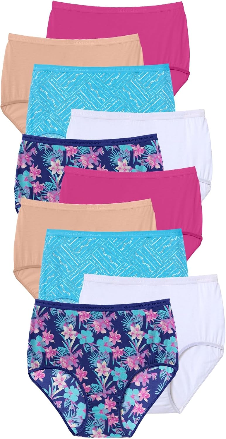 Comfort Choice Full Coverage Cotton Brief 10-Pack
