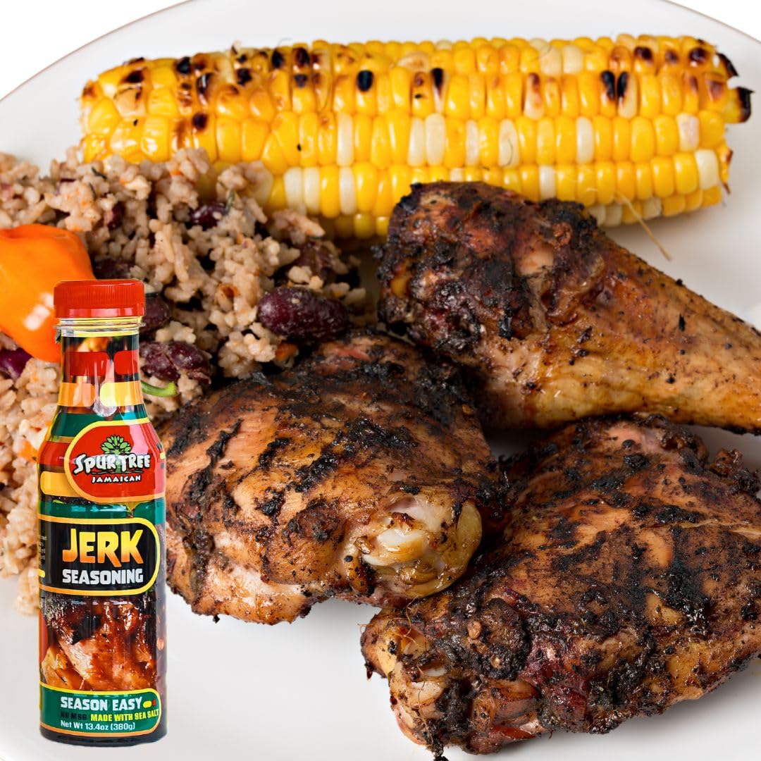Spur Tree Jamaican Jerk Seasoning, 35 Oz | Authentic Caribbean, Jerk Sauce, All-Natural and Fresh Ingredients